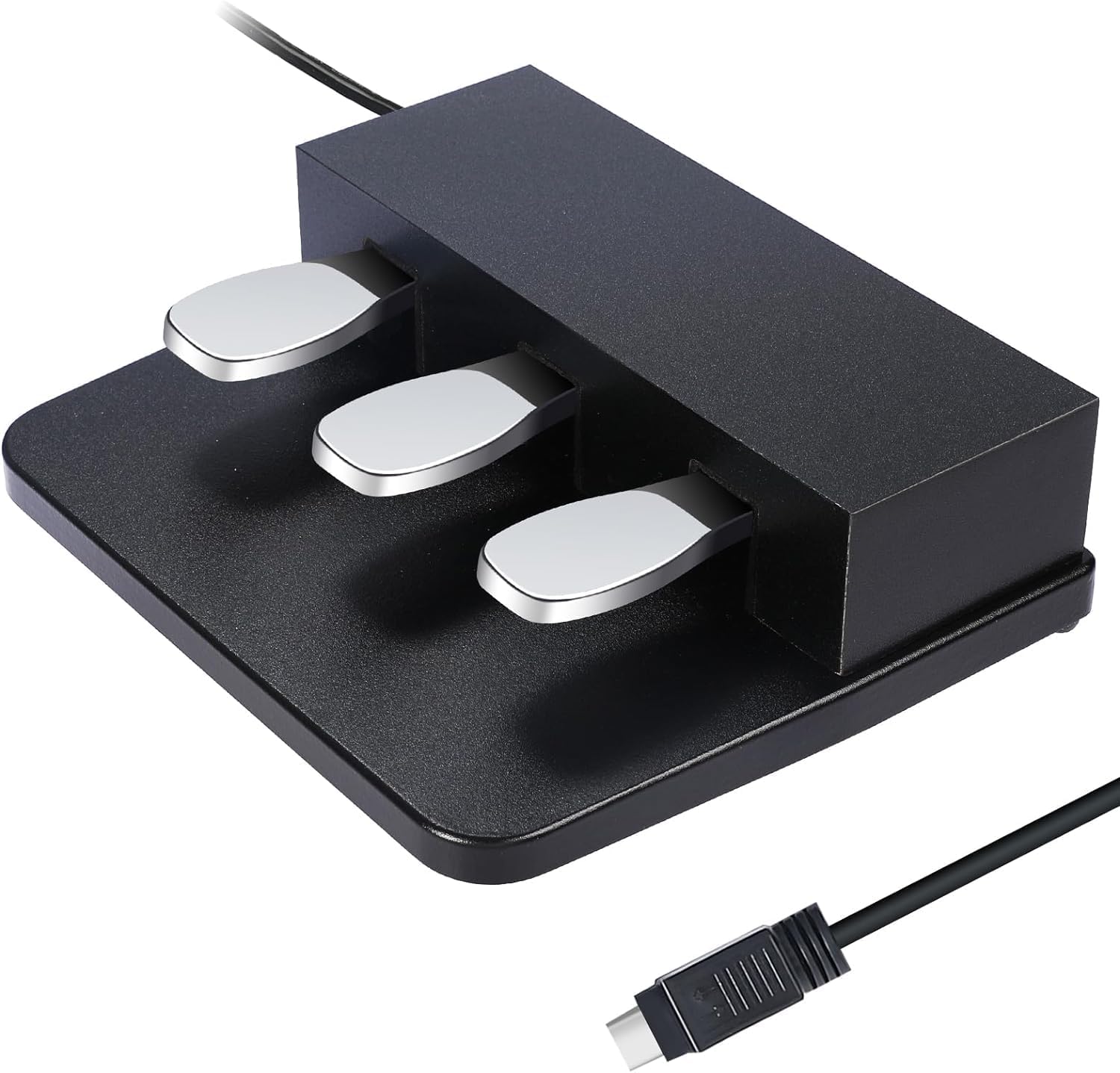 3-pedal for digital keyboard piano, Three foot pedal unit Compatible for Roland FP30 FP30X Electric piano (Black)