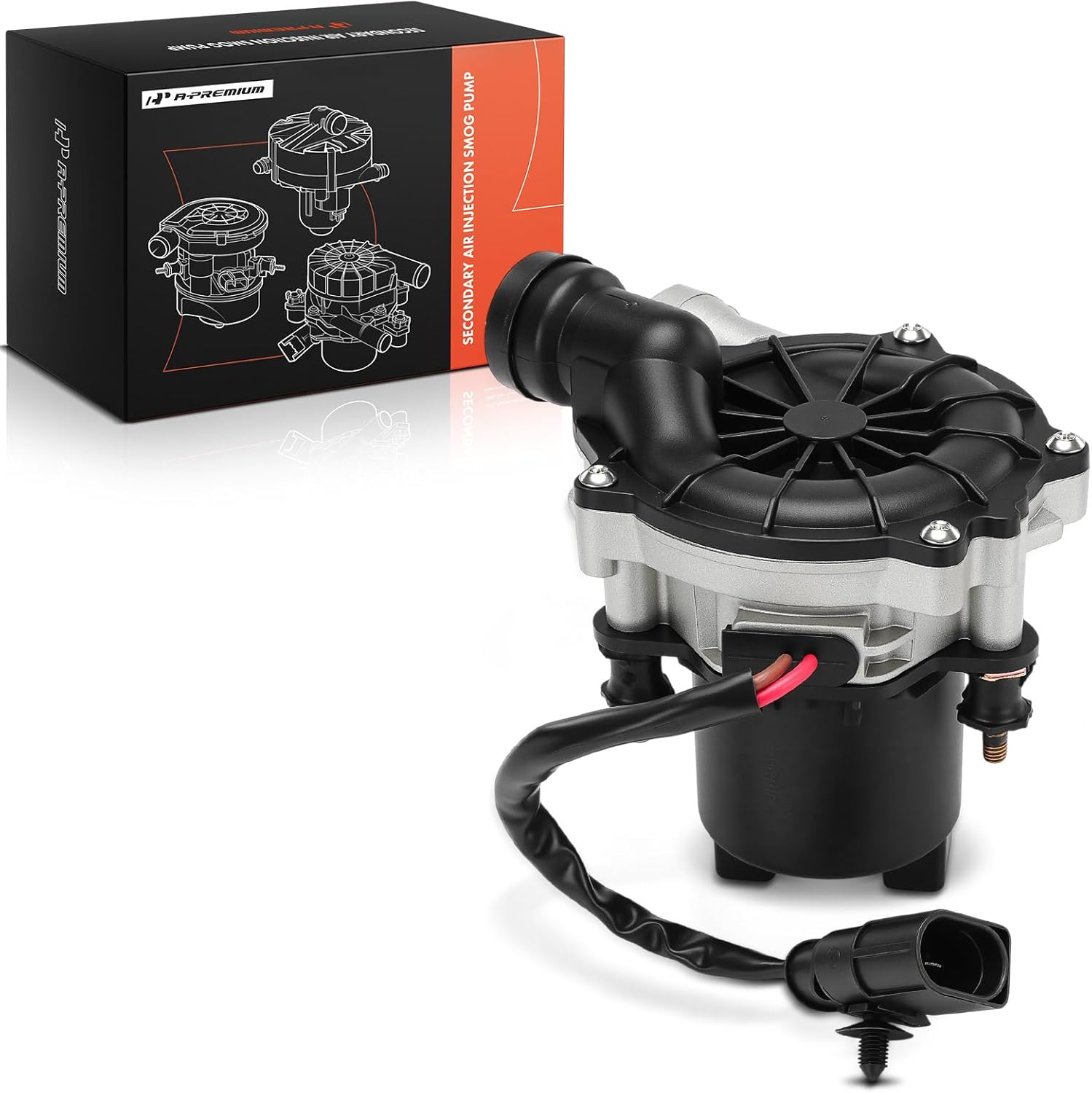 A-Premium Secondary Air Injection Smog Pump Compatible with Volkswagen Jetta 2019-2024, Passat 2015-2017, Golf 2015-2018, Tiguan 2018-2020, GTI 2015-2021, Golf Alltrack R SportWagen