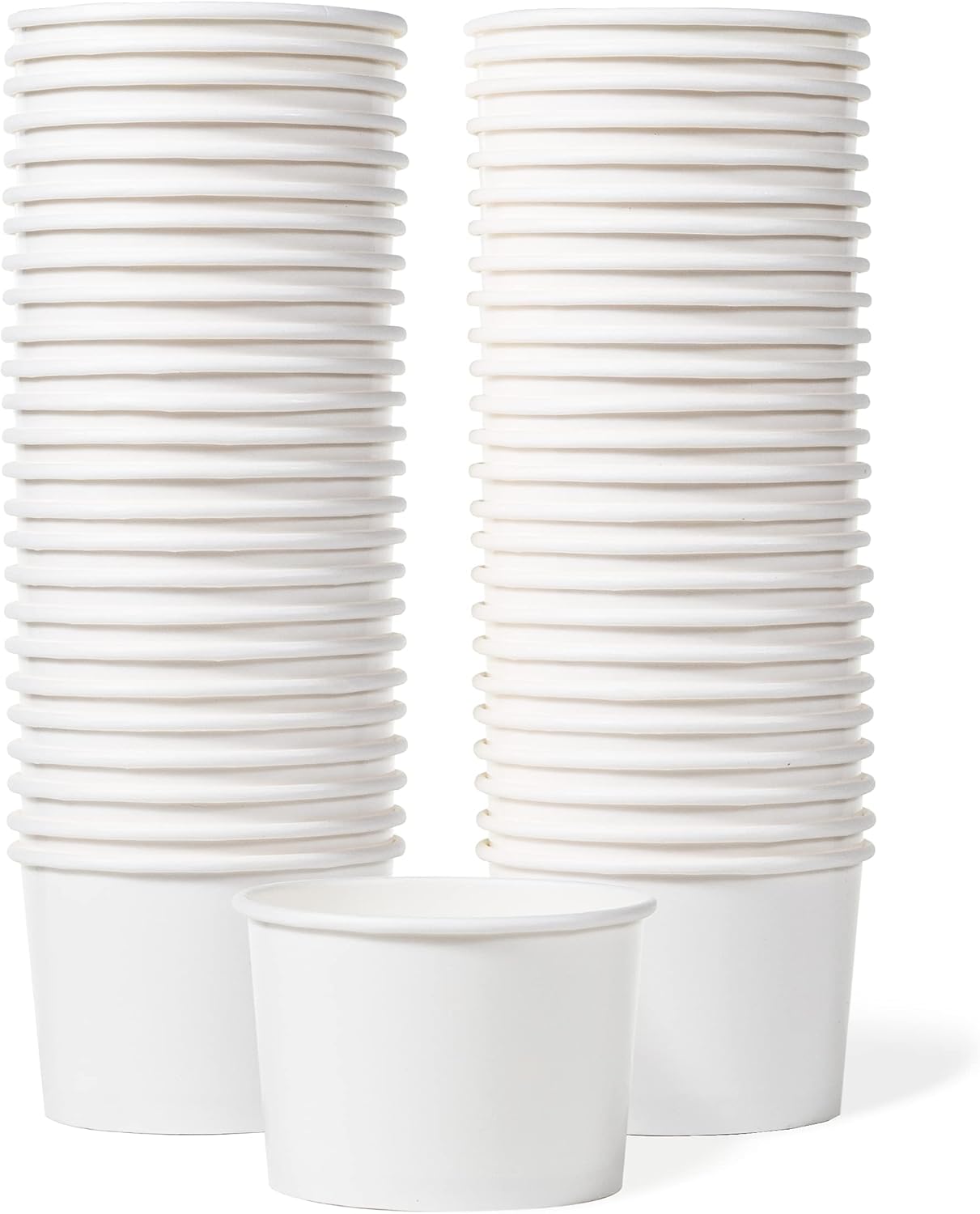 MATICAN Paper Ice Cream Cups - 50-Count 9-Oz Disposable Dessert Bowls for All Foods
