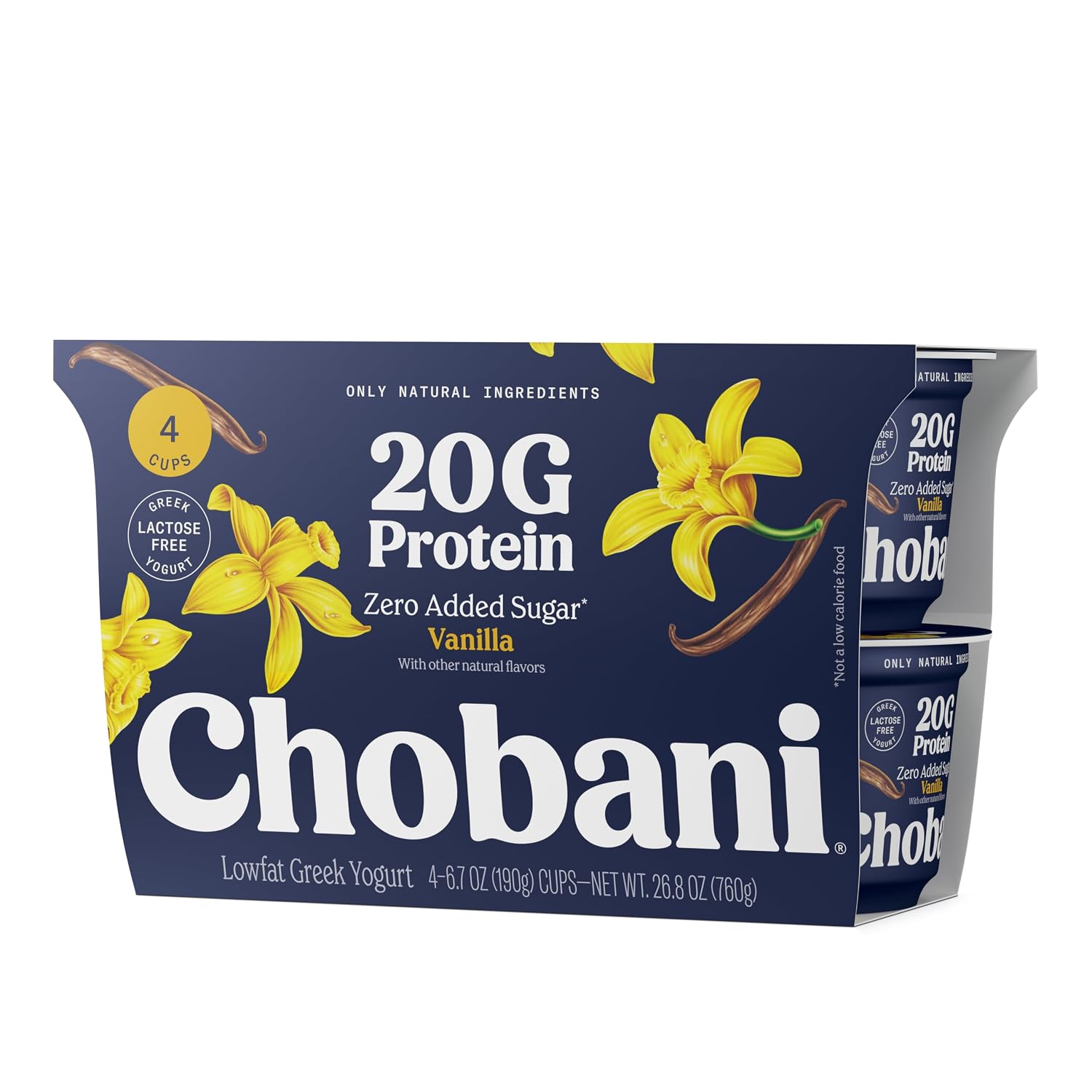 Chobani® 20g Protein Lowfat Greek Yogurt Vanilla 6.7oz 4PK