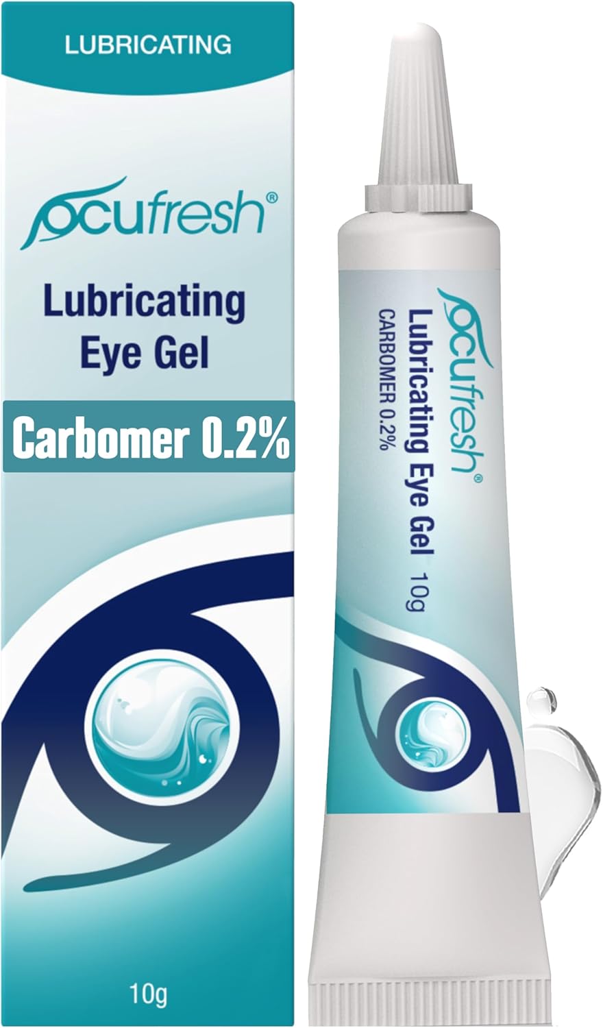 Ocufresh CARBOMER 0.2% Lubricating Eye Gel | Eye Gel Drops for Tired & Dry Eyes | Night Relief, 10G (Pack of 1)