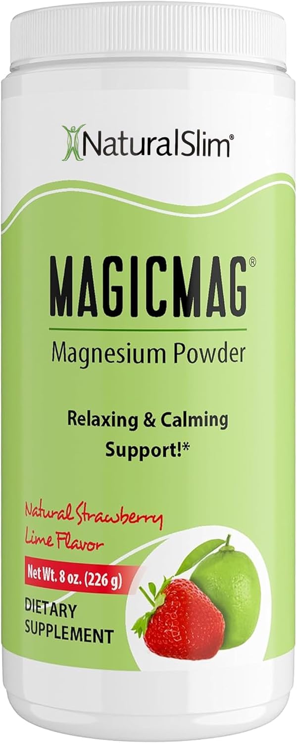 NaturalSlim MagicMag Magnesium Citrate Powder, Strawberry Lime, 8 oz