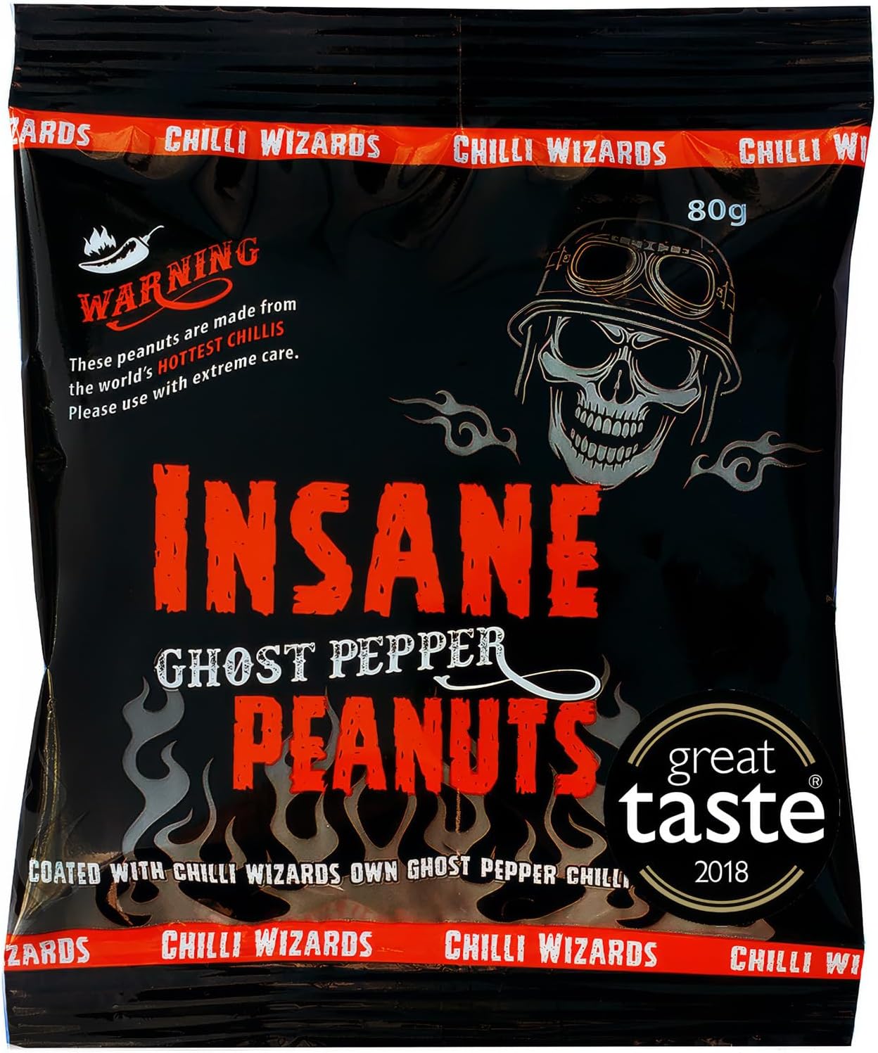 Ghost Pepper Chilli Insane Peanuts Hot as Hell Seasoned Peanuts 80g