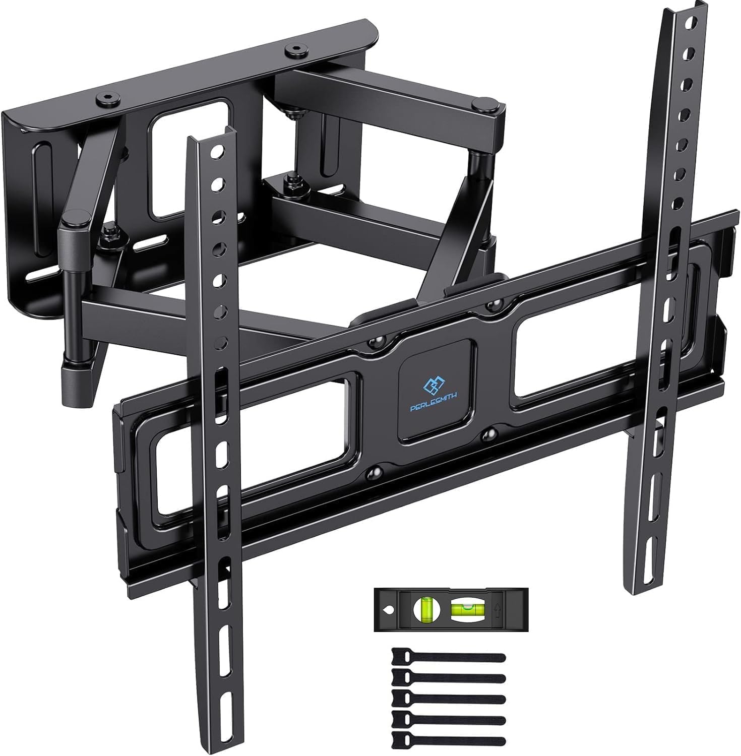 PERLESMITH TV Wall Bracket, Swivel Tilt for 26-70 Inch Flat & Curved TVs up to 45kg, Sturdy Wall Mount Max. VESA 400x400mm