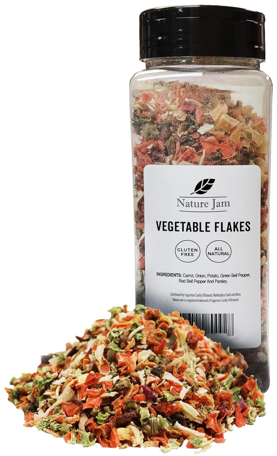 Vegetable Soup Blend Dried Dehydrated Vegetable Flakes 10 oz Reclosable Bottle To Make Ramen Noodle Soup