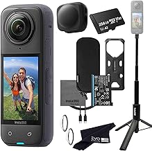 Insta360 X4 Tripod Selfie Stick Bundle -8K Waterproof 360 Action Camera with 1/2" 48MP Sensors, 5.7K 360 HDR Video, 72MP 360 Photo |Bundle Includes 2-in-1 Invisible Selfie Stick, Lens Cap (256GB)
