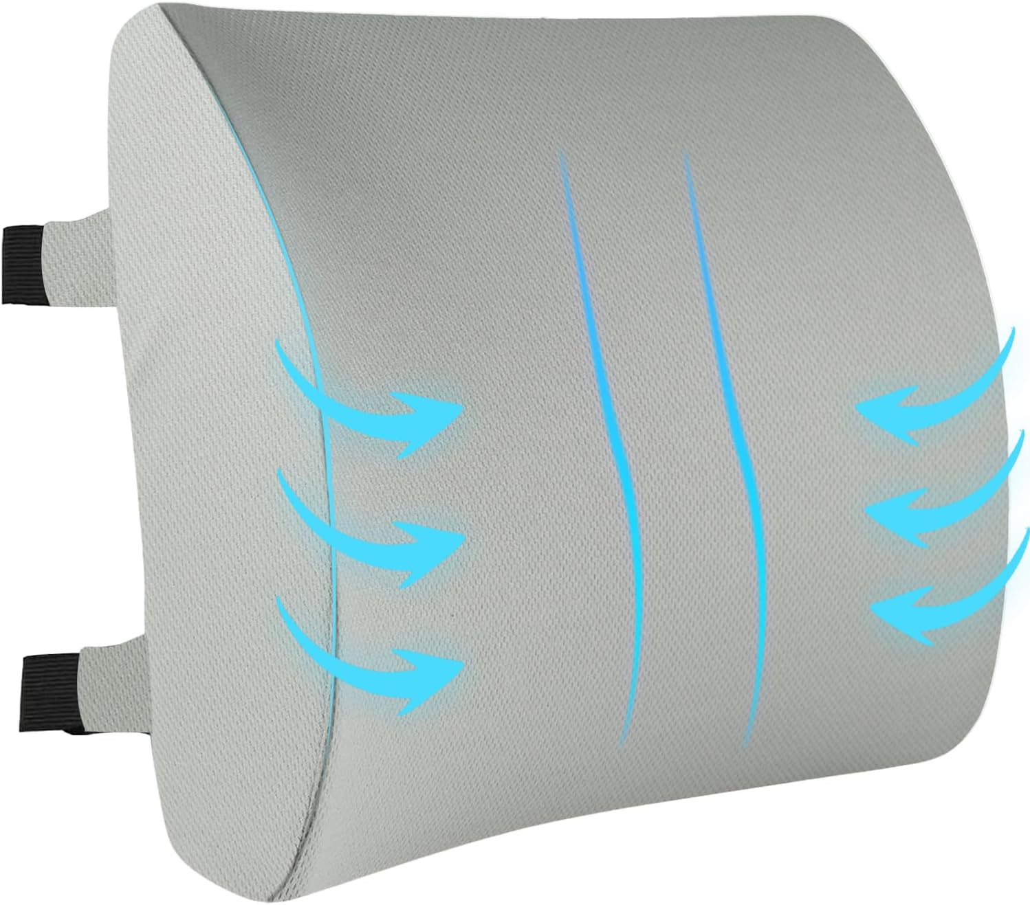 Memory Foam Lumbar Cushion Lower Back Support Pillow Posture Correcting Car Seat Home Office Chair