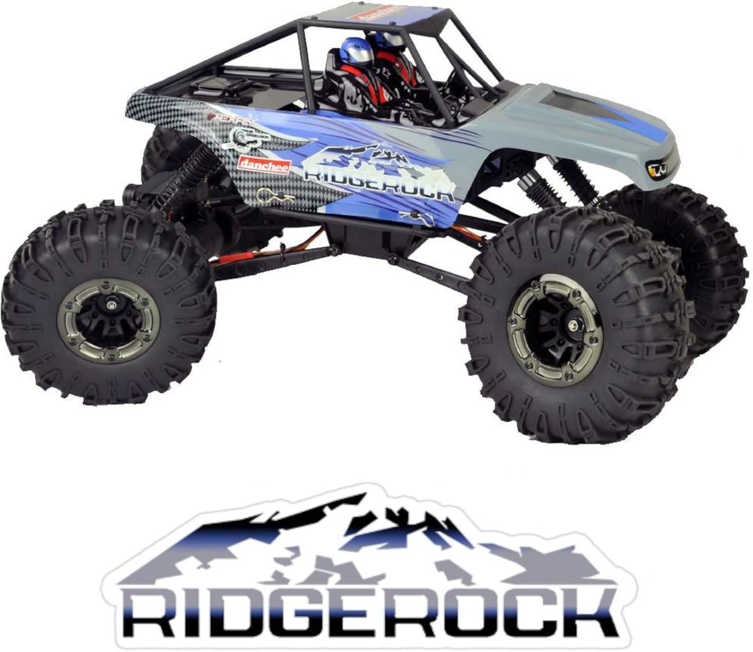 Redcat Racing Danchee Ridgerock 1/10 Scale 4WD Electric RC Rock Crawler – RC Truck RTR with 2.4GHz Radio, Dual Motors, 4-Wheel Steering, USB Charger with RC Crawler Li-ion Battery