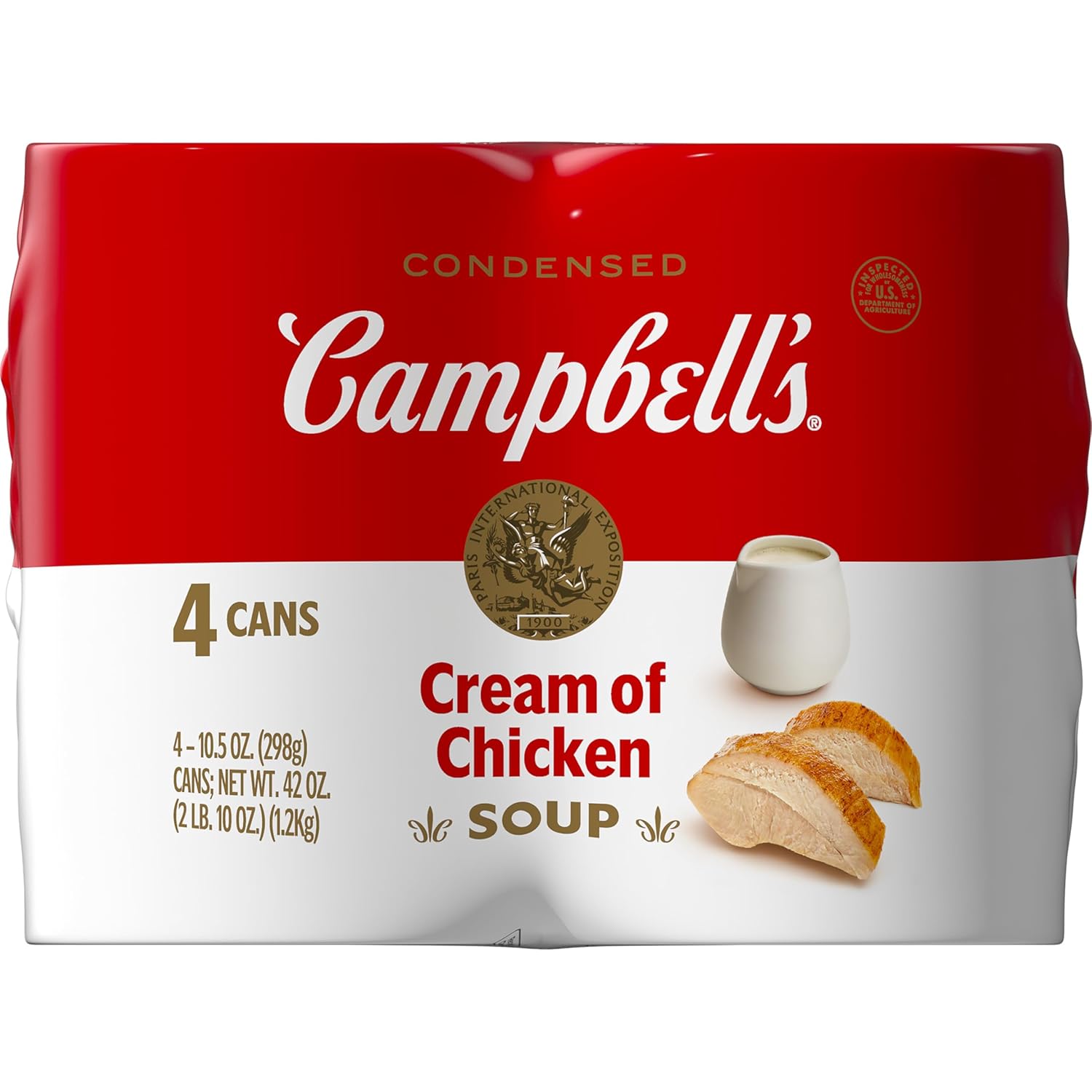 Campbell's Condensed Cream of Chicken Soup, 10.5 oz Can (4 Pack)