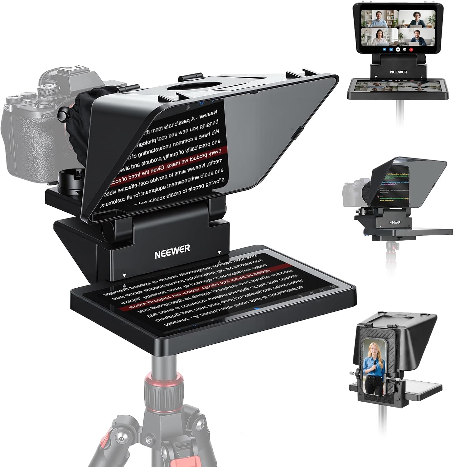 NEEWER X11 2 in 1 Teleprompter 11" with Monitor, Supports Screen Mirroring