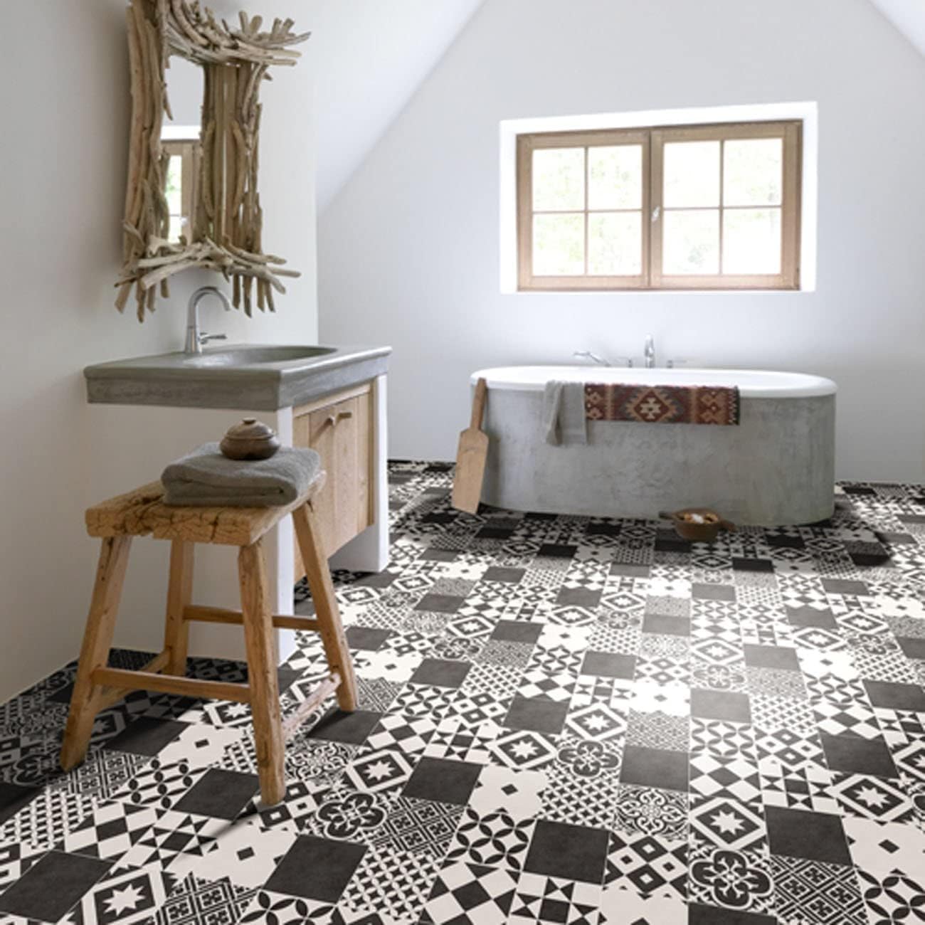 Vinylflooring UK Lifestyle Baroque AMADORA Vinyl Flooring (2WX1.5L(6'6''X4''9), 990A)