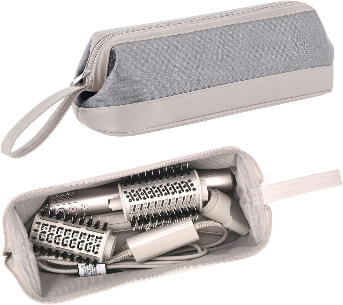 GENCAM Carrying Case for Shark Flexstyle/Dyson Airwrap, Travel Case for Shark HD430 FlexStyle, Portable Travel Storage Bag Compatible with Dyson Airwrap (Light Gray)