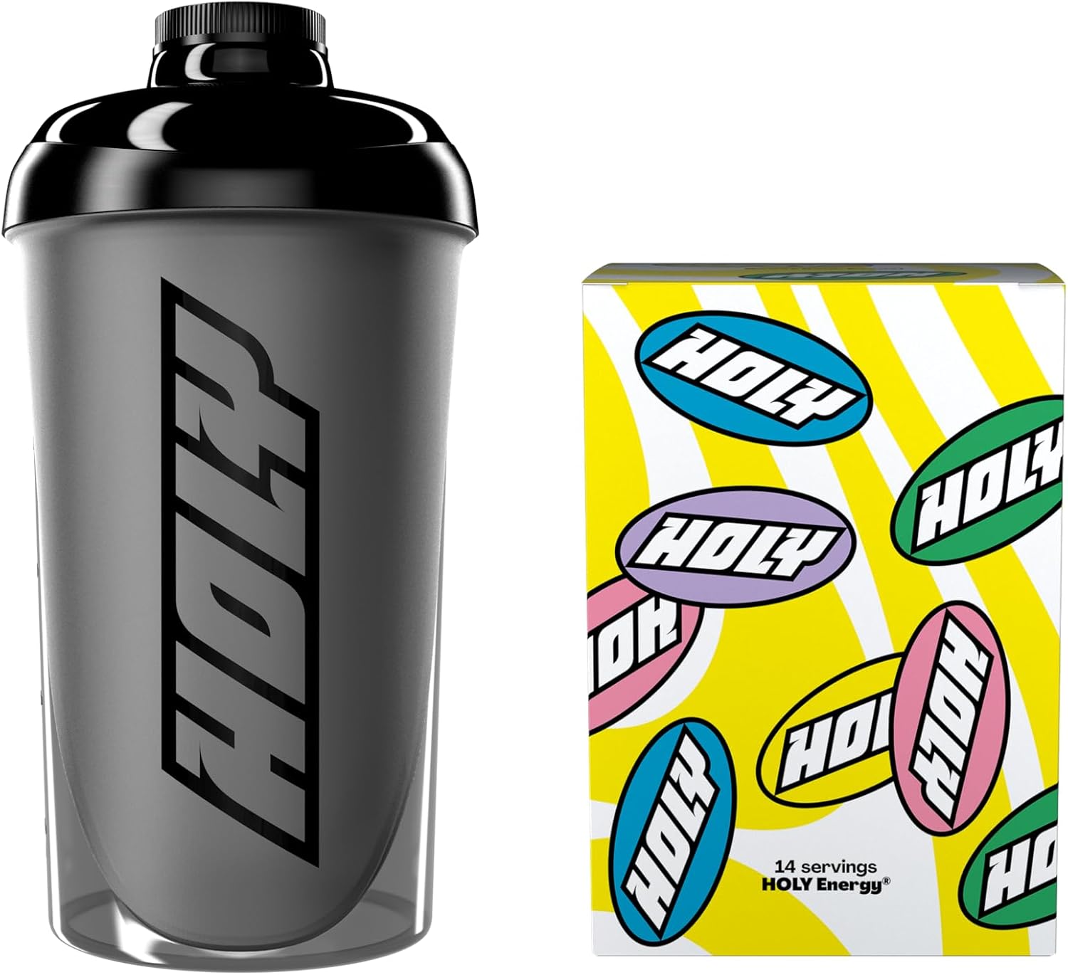 HOLY Energy Starter Set - Focus Drink | 2x7 portions with fruity, intense flavour | Boost with NewCaff & green tea extract | Vegan, sugar-free, 100% natural fruit flavours