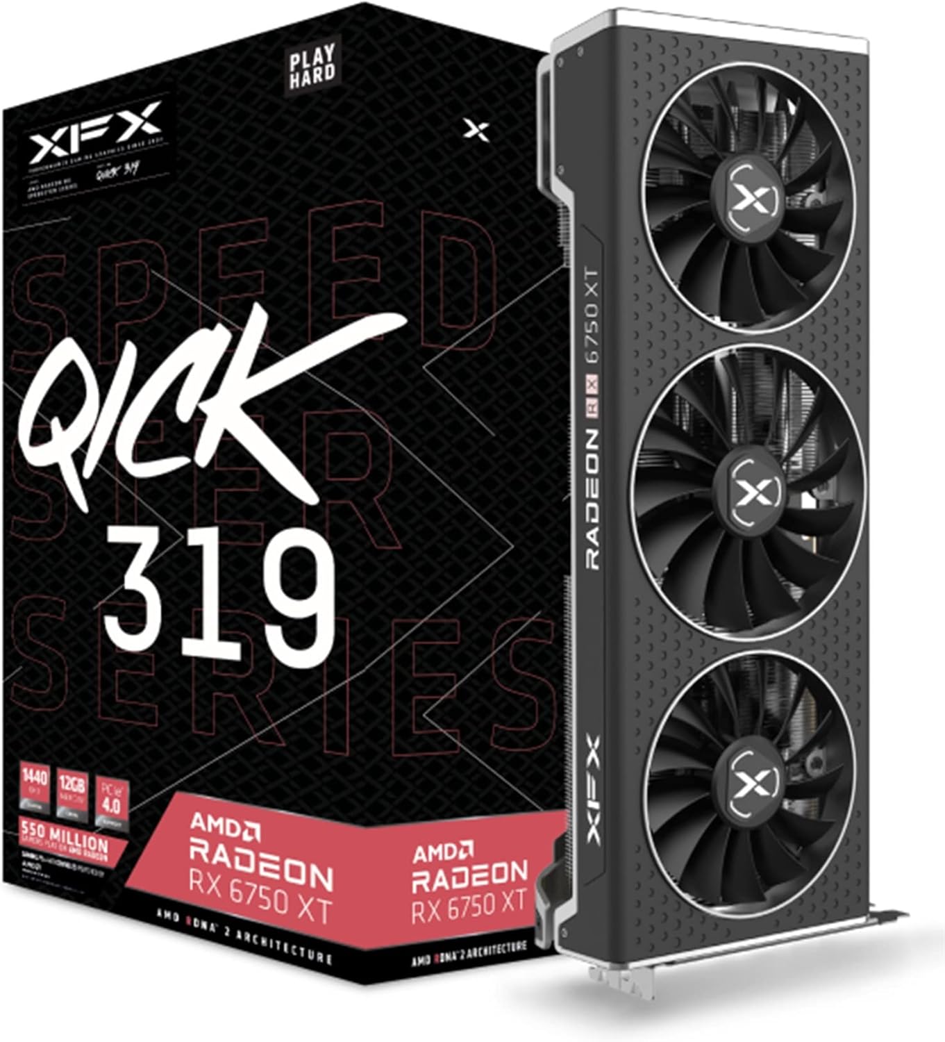 XFX SPEEDSTER QICK 319 AMD Radeon RX 6750 XT 12 Go GDDR6