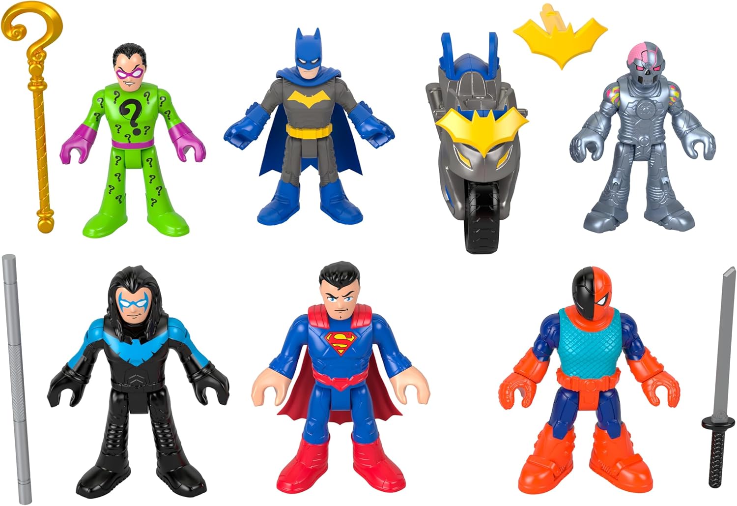 Fisher-Price Imaginext DC Super Friends Batman Toys Deluxe Figure Pack 12-Piece Playset for Preschool Pretend Play Ages 3+ Years, HXF94