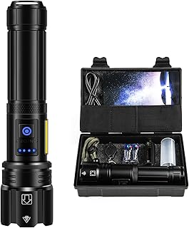 Flashlights High Lumens Rechargeable, 990000 Lumens Bright Flash Light, Powerful LED Flashlights, 15h Runtime, IPX7 Waterproof Flashlights for Home, Camping, 7 Modes