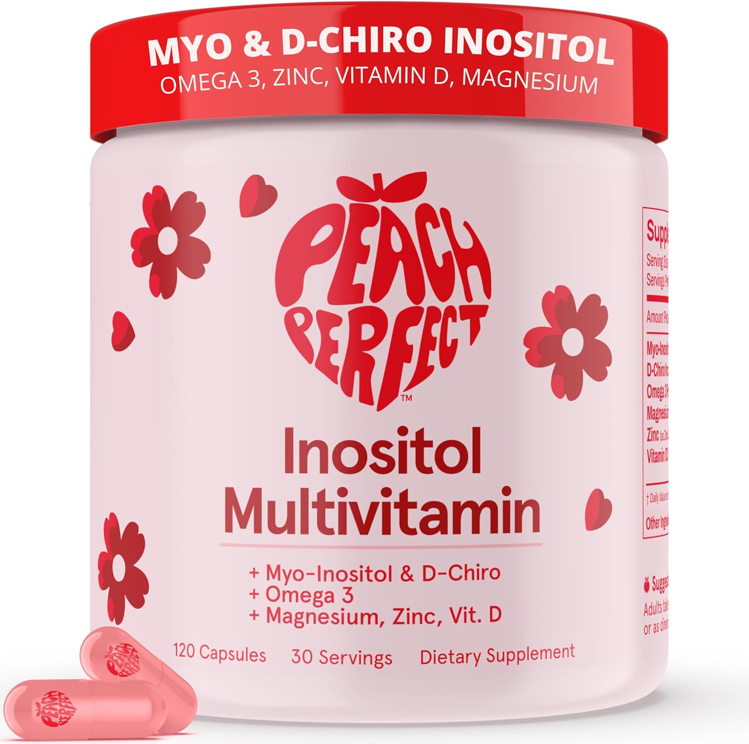 Inositol Multivitamin Capsules – Myo-Inositol & D-Chiro 40:1 Blend, Omega-3, Vitamin D3, Magnesium, Zinc – Supports Women’s Health, Mood, Energy, Supplement – 30 SVG