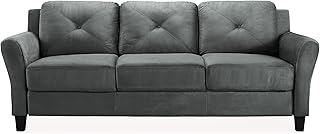 Lifestyle Solutions Harrington Sofa in Grey, Dark Grey