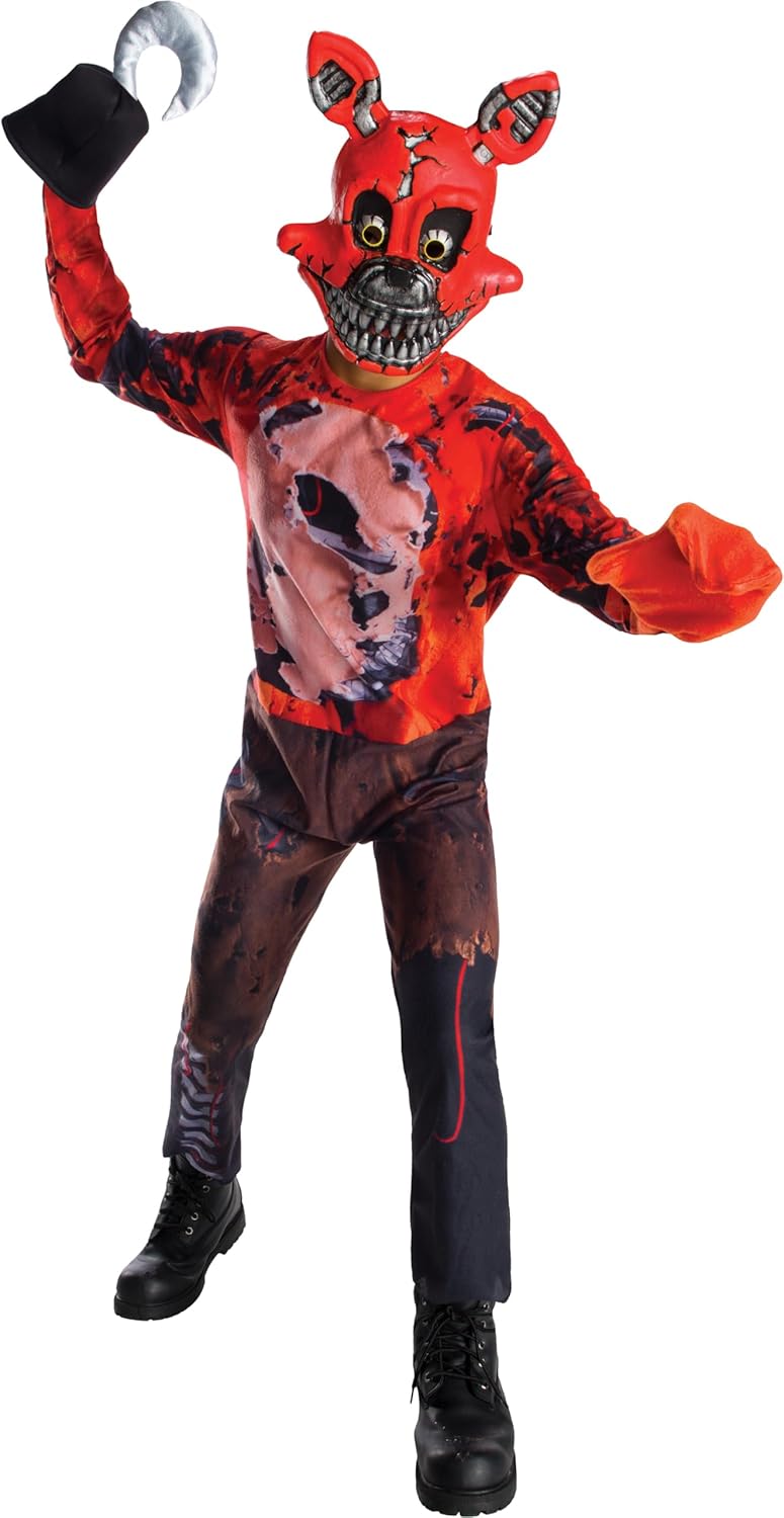 Rubies Boy's Five Nights At Freddy's Nightmare Foxy The Pirate Costume, Large, Multicolor for Themed Parties and Halloween