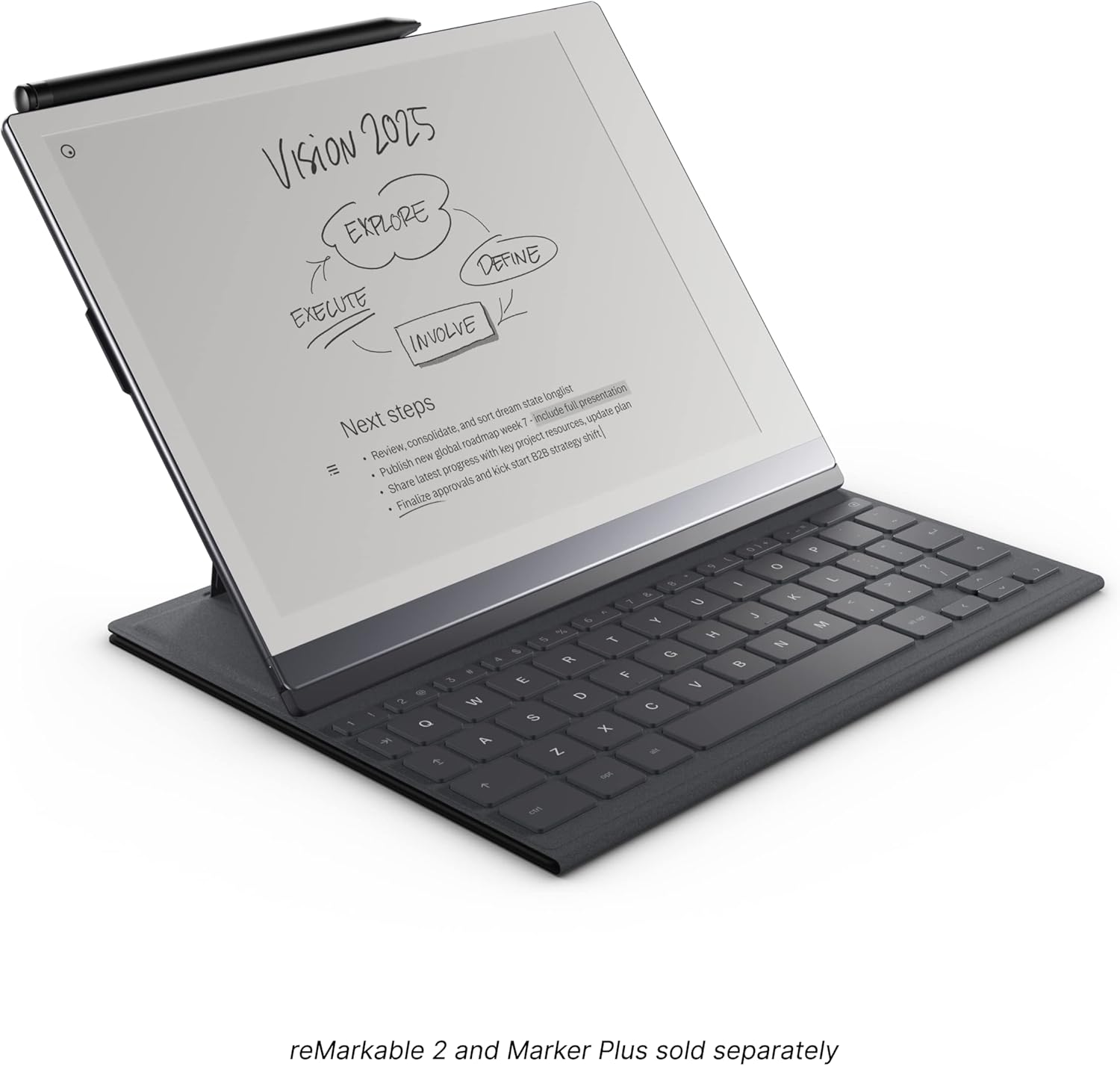 remarkable Type Folio – Keyboard for Your Paper Tablet – No Charging or Cables – English (Ink Black)
