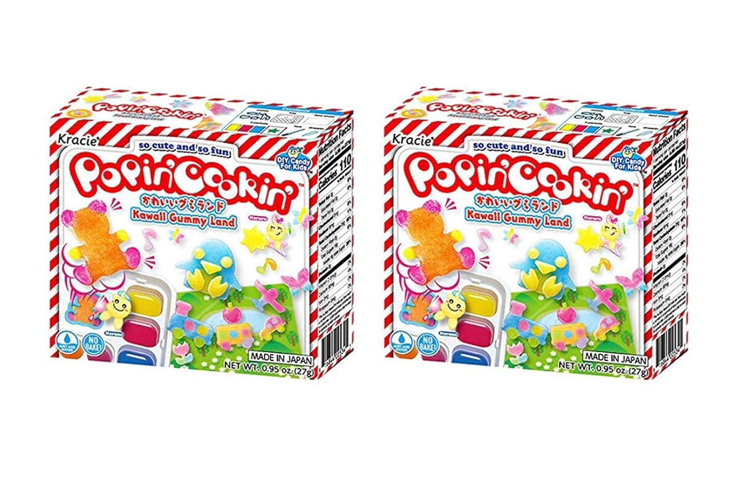 Kracie Popin Cookin Kawaii Gummy Land DIY Candy (2 Pack, Total of 1.9oz)