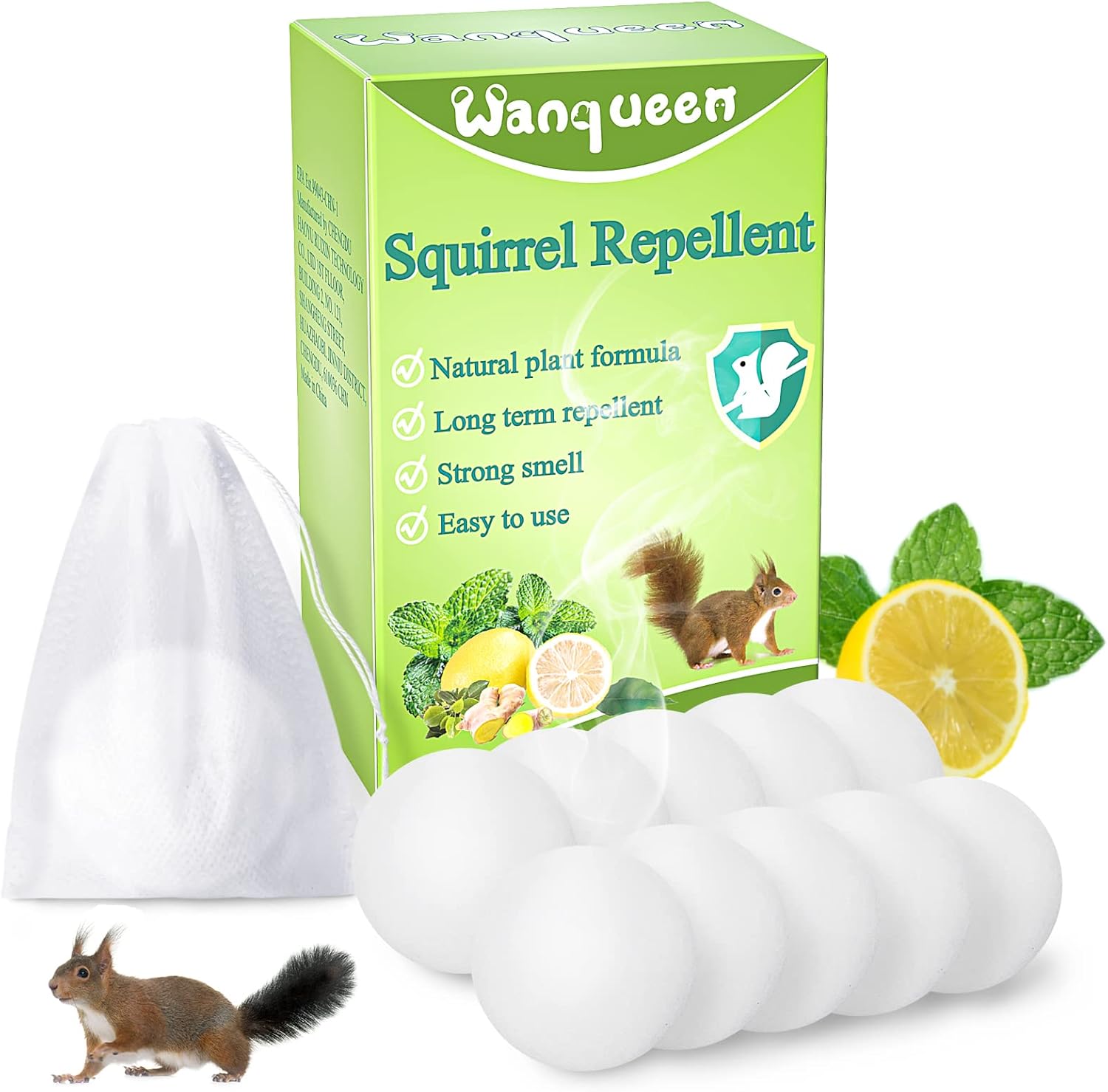 10 Pack Squirrel Repellent Outdoor, Chipmunk Repellent Outdoor, Squirrel Deterrent, Ground Squirrel Repellent for Attic, Chipmunk Deterrent for Garden