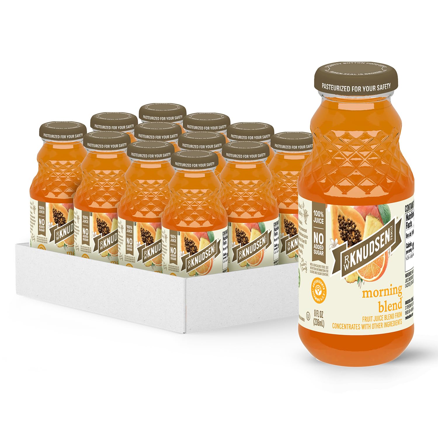 R.W. Knudsen Organic Morning Blend Juice, 8 fl oz (12 Pack)