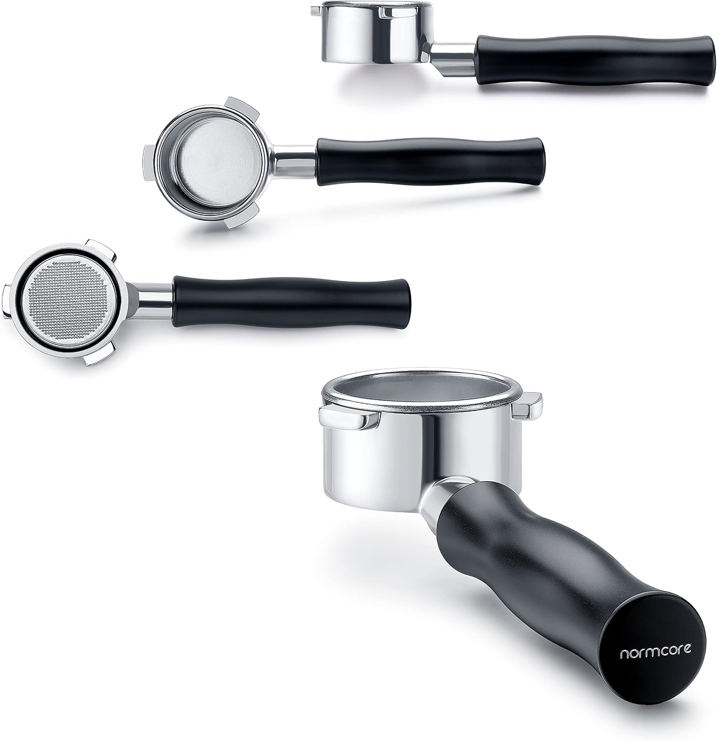 Normcore 54mm Bottomless Portafilter, Naked Portafilter Fits Breville Sage Barista Express Machines, 18g Filter Basket Included