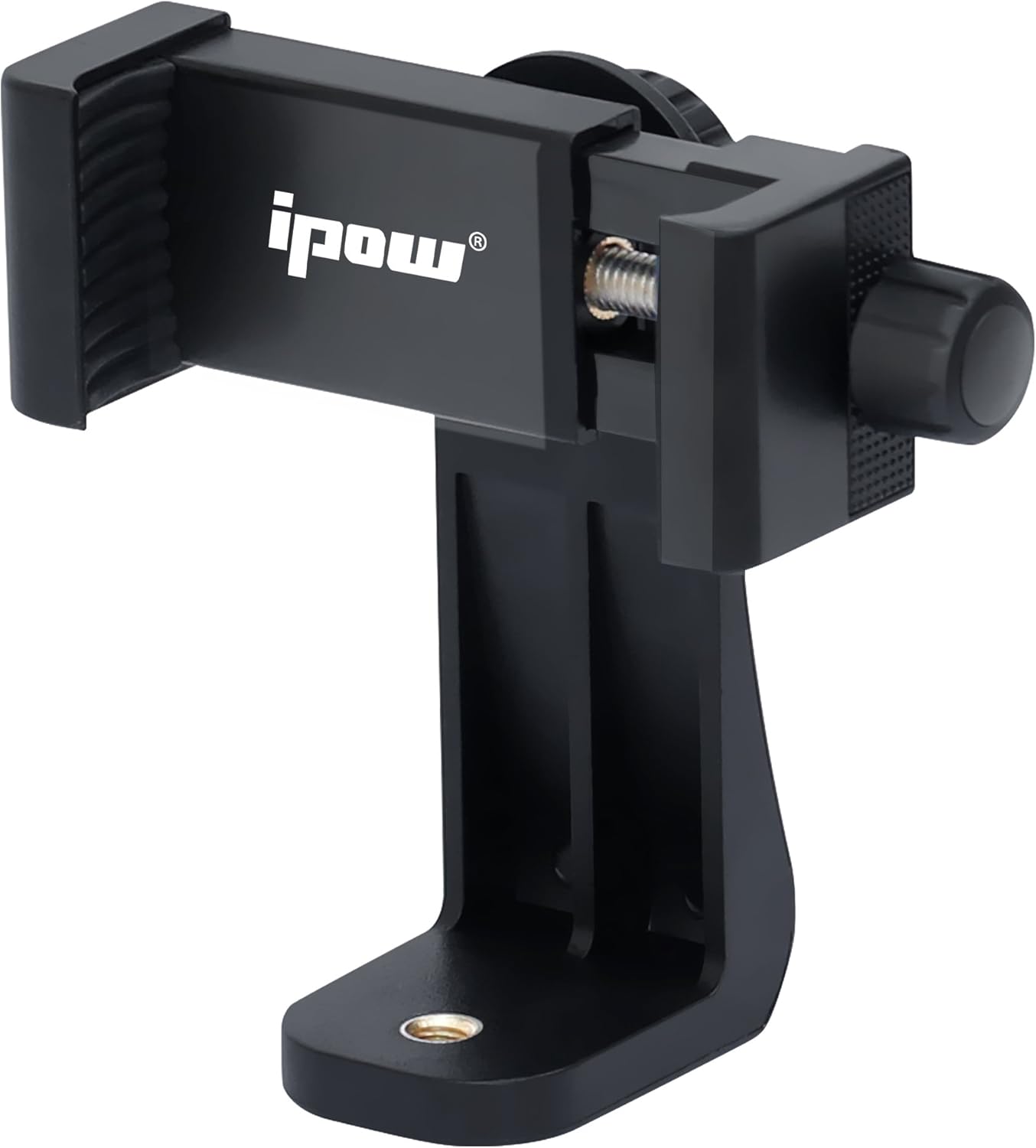 ipow Mobile Phone Tripod Adapter, Rotatable Bracket Smartphone Clamp Holder Compatible with Samsung Huawei Used on Tripod, Monopod, Selfie Stick