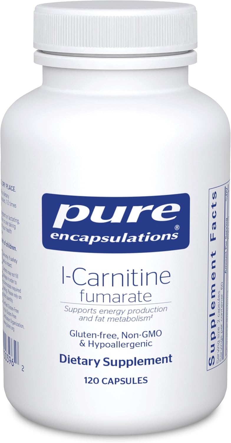 Pure Encapsulations L-Carnitine Fumarate | Hypoallergenic Supplement Support for Enhanced Muscle | 120 Capsules