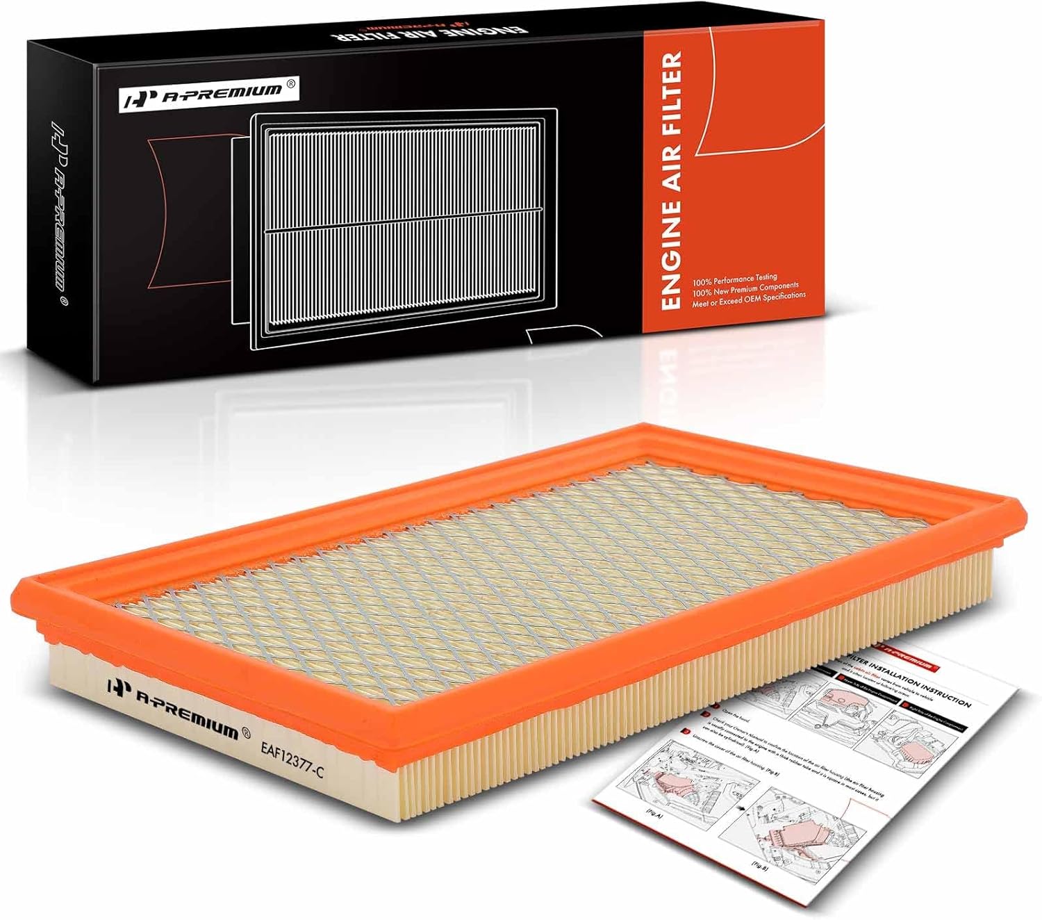 A-Premium Engine Air Filter Compatible with Infiniti, Nissan, Saab & Subaru - 350Z, Altima, Frontier, Maxima, Murano, Pathfinder, Quest, Sentra, Xterra, FX35, G20, JX35, M30, Forester, Impreza, Legacy