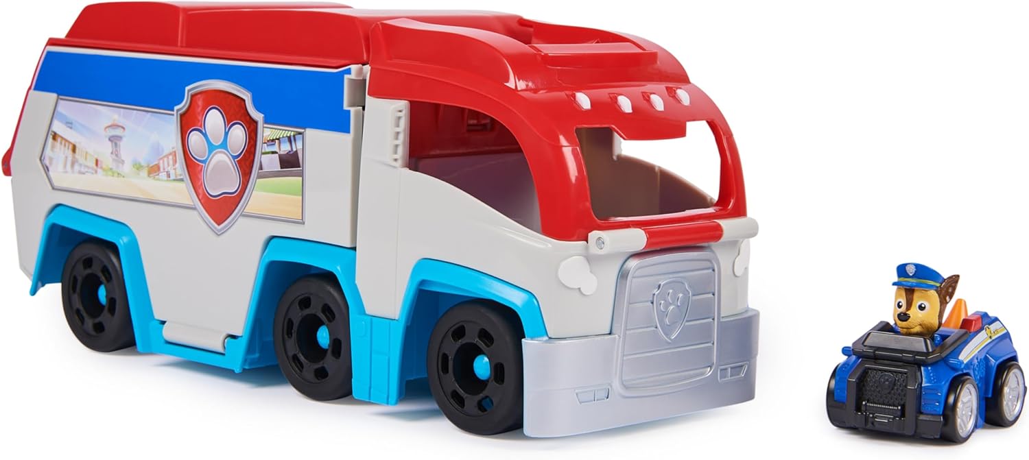 PAW Patrol: Pup Squad Patroller Team Vehicle, Toy Lorry with Collectible Chase Toy Car, Kids’ Toys for Boys & Girls Aged 3+