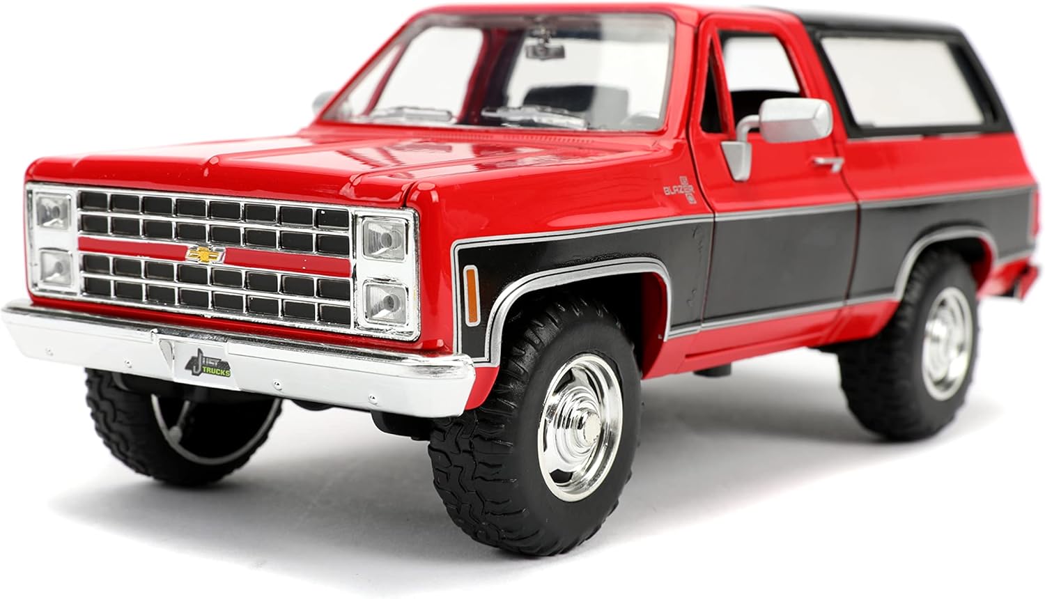 Jada Toys Just Trucks 1:24 1980 Chevrolet Blazer K5 Die-cast Car Red/Black, Toys for Kids and Adults