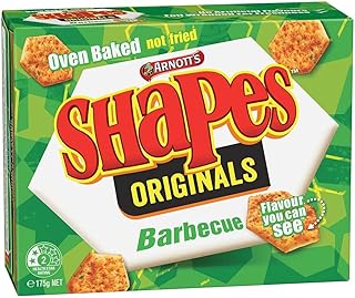 Australian Arnott's Shapes Crackers Barbecue BBQ 175gram