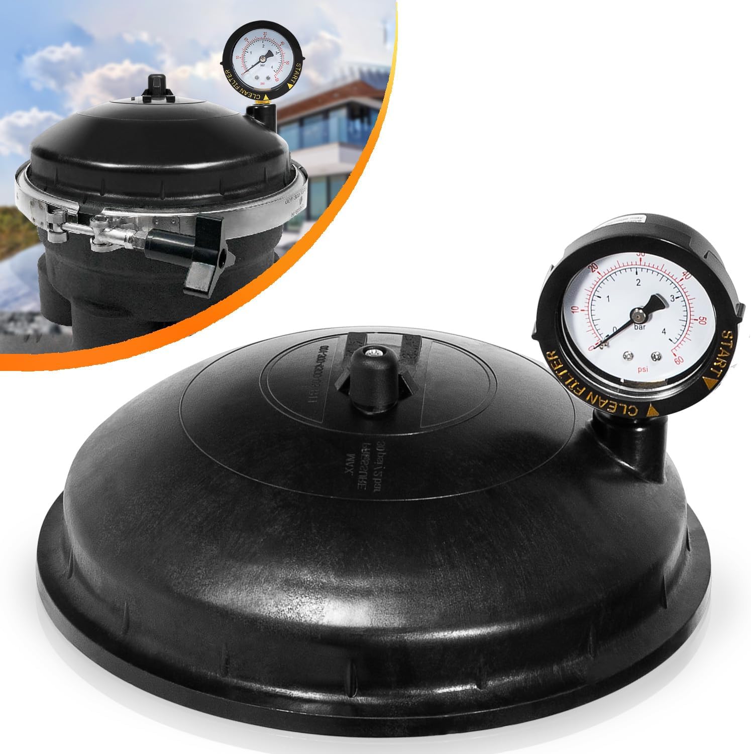 005-302-4300-03 Replace for Paramount Water Valve Top Dome Complete Assembly with Gauge and Pause