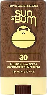 Sun Bum Original SPF 30 Sunscreen Face Stick | Vegan and Hawaii 104 Reef Act Compliant (Octinoxate & Oxybenzone Free) Broad Spectrum Moisturizing UVA/UVB Sunscreen with Vitamin E | .45 oz