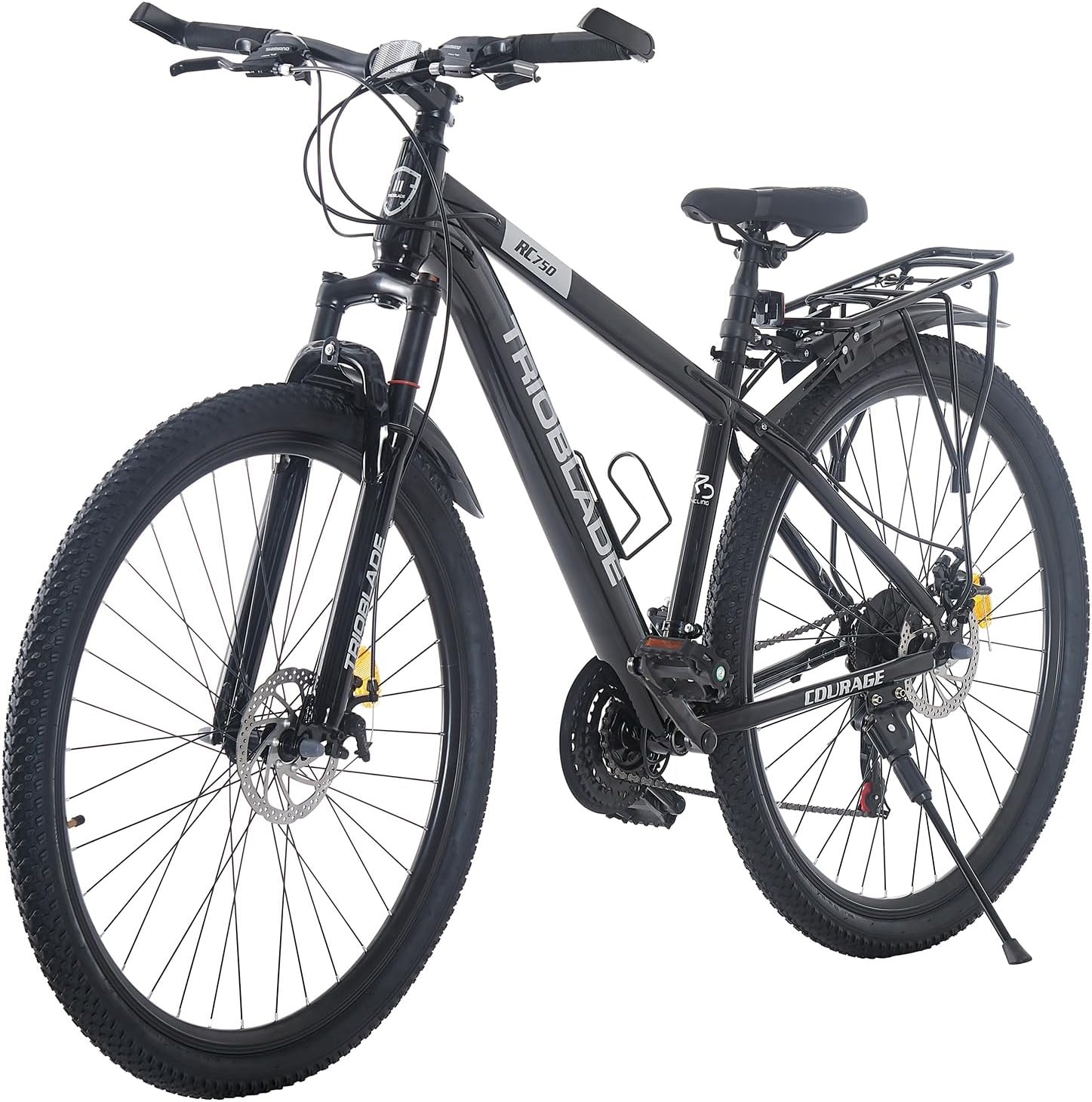 TRIOBLADE 24/26/27.5/29 Inch Mountain Bike 21 Speeds Bike 17.5 Inch Lightweight Aluminium Frame Bicycle for Adult Men Women, Lockout Suspension Fork, Dual Disc Brake