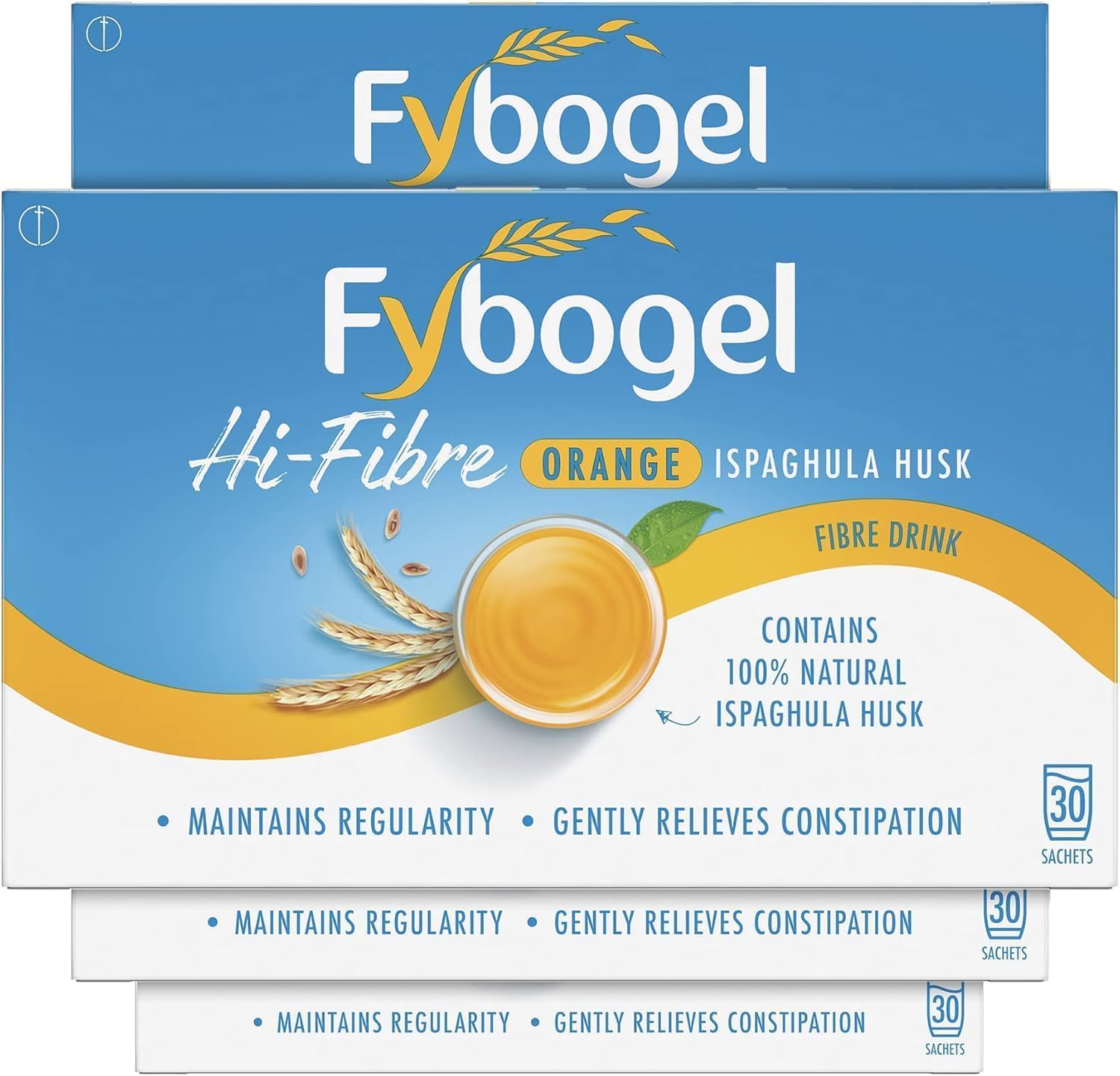 Fybogel Orange Hi-Fibre Sachet, 30 Sachets X 4, 120 Total