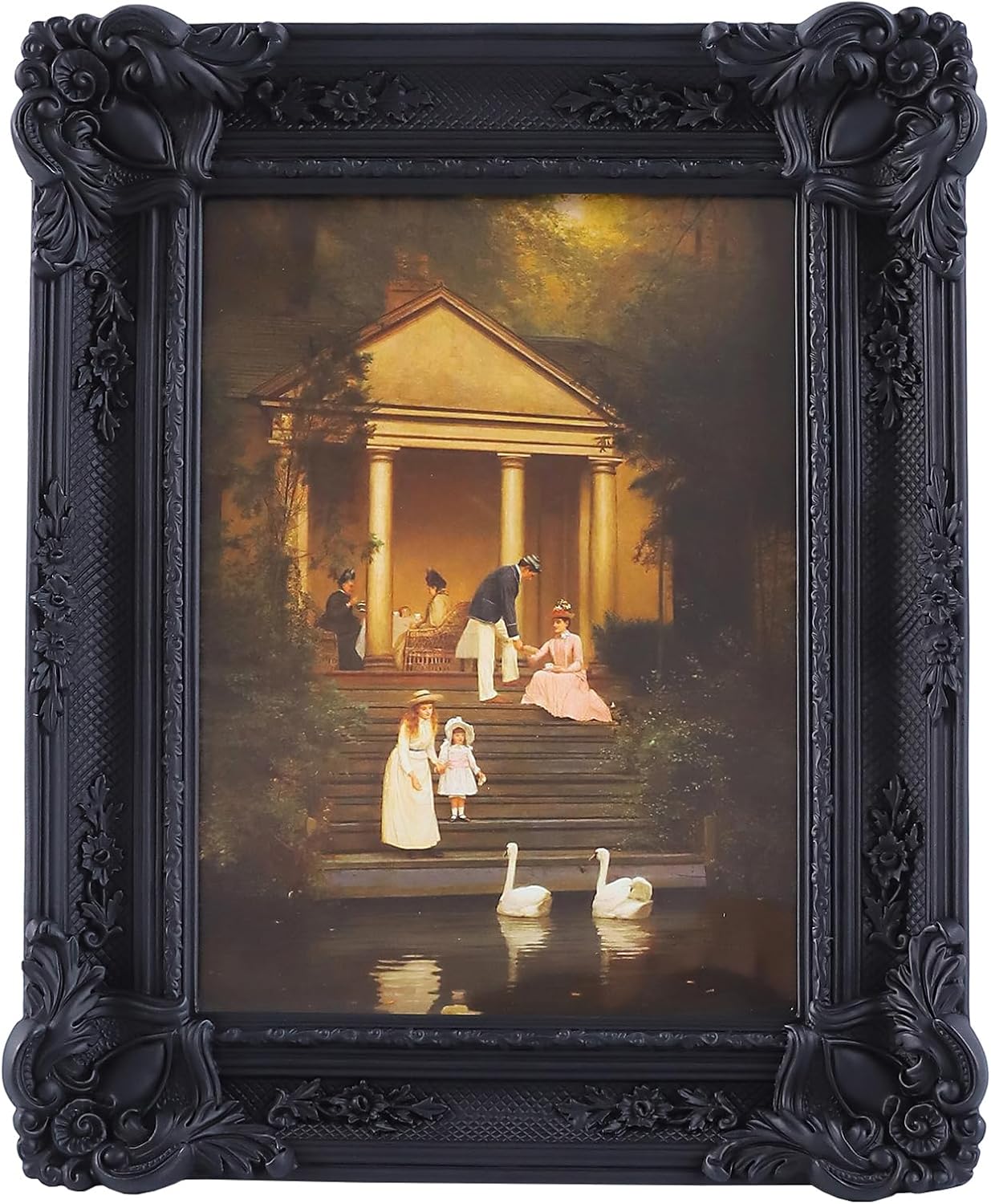 Vintage Picture Frames 5x7 Black Gothic Picture Frame for Tabletop and Wall Mount Antique Ornate Gallery Wall Art Home Decor