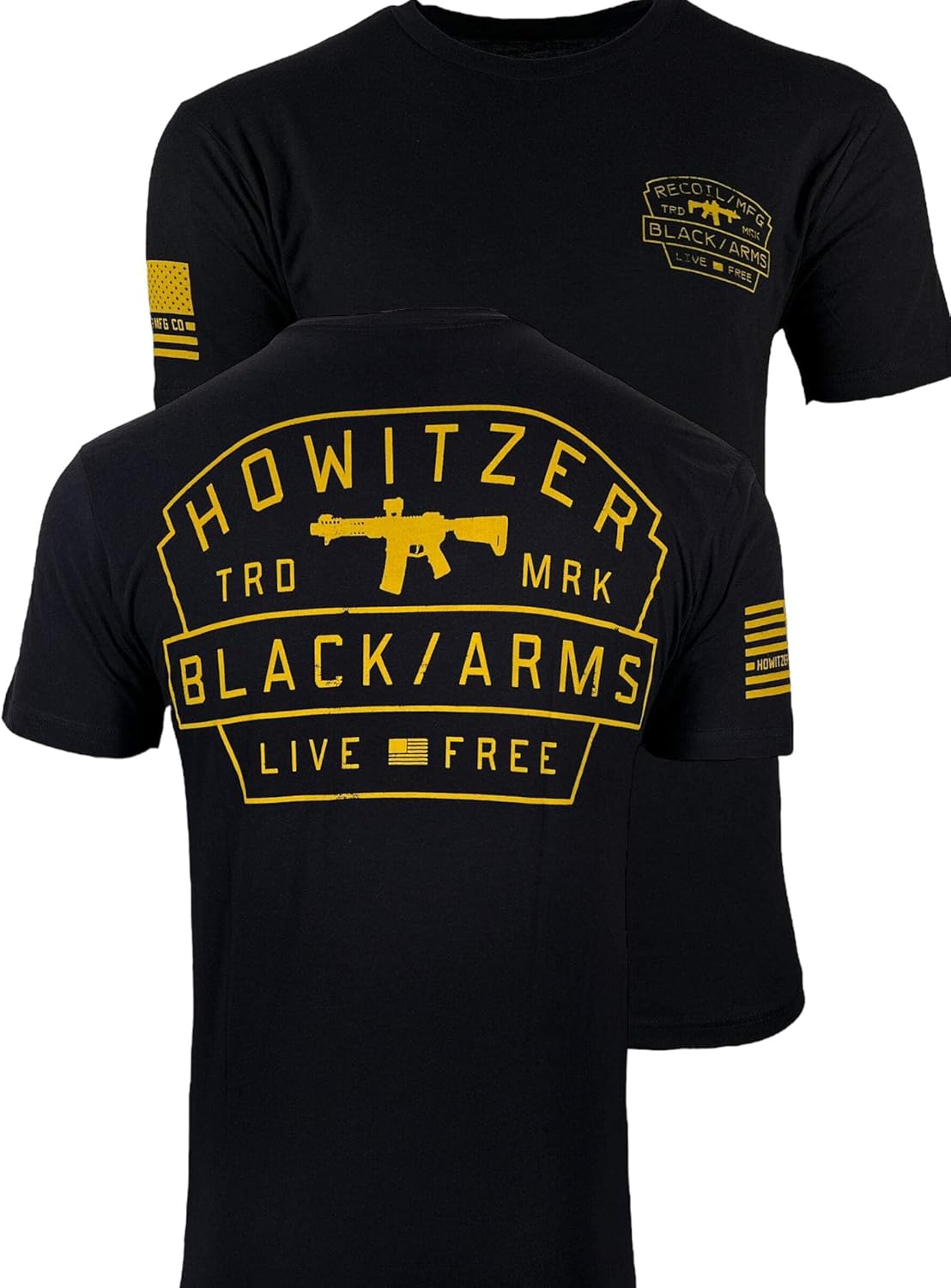 Howitzer Style Men's T-Shirt Arms Badge Military Grunt MFG