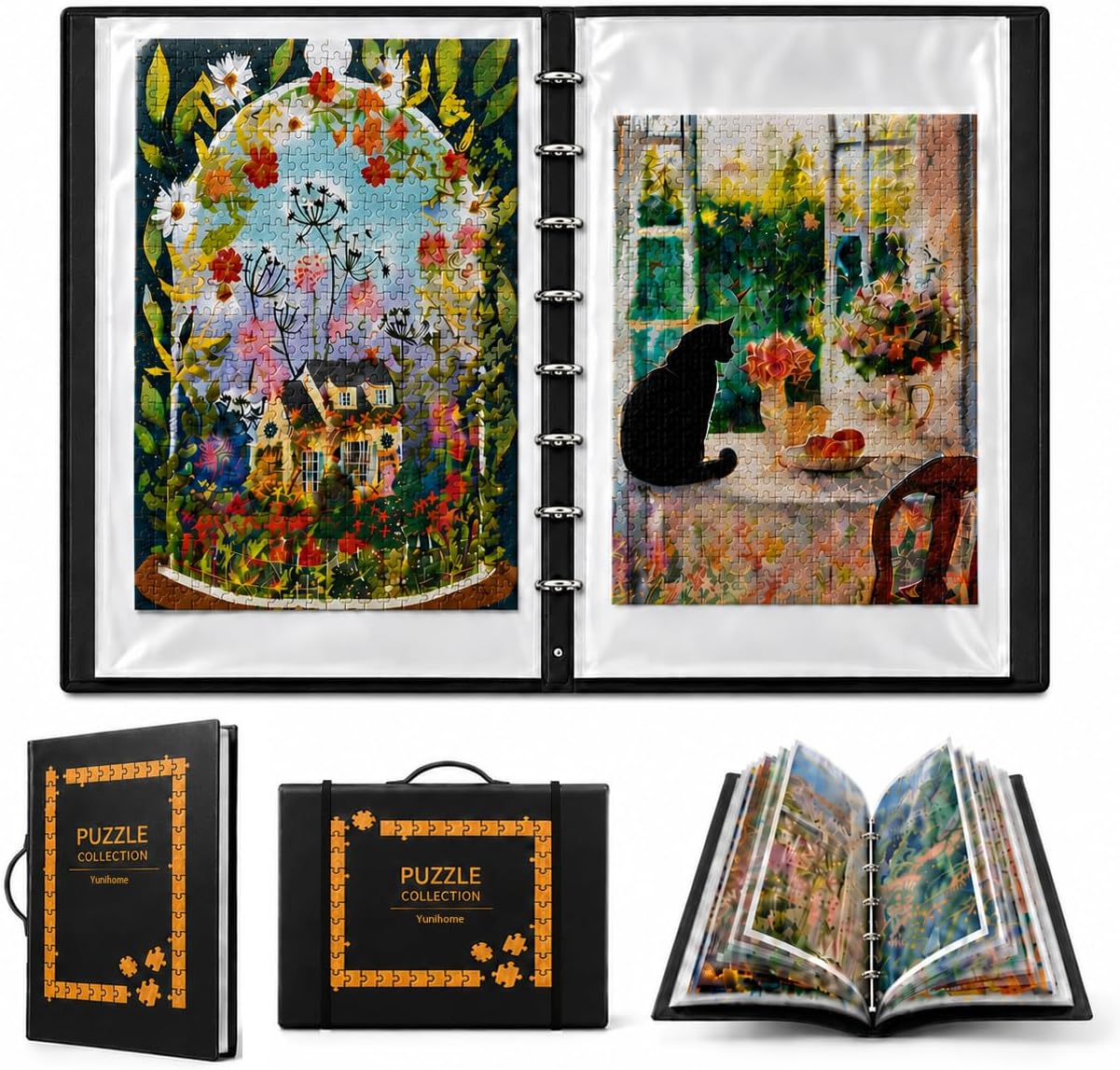Removable Puzzle Storage Book, Puzzle Binder for Finished Puzzles | 28.3"x20.5" Removable puzzle book holder & puzzle saver book. Organizers and storage for adults 1000 pieces.