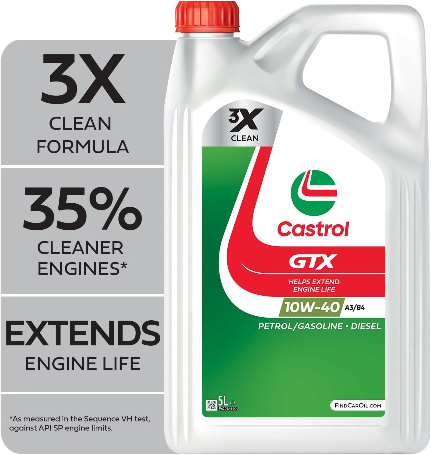 Castrol GTX 10W-40 A3/B4 Engine Oil 5L