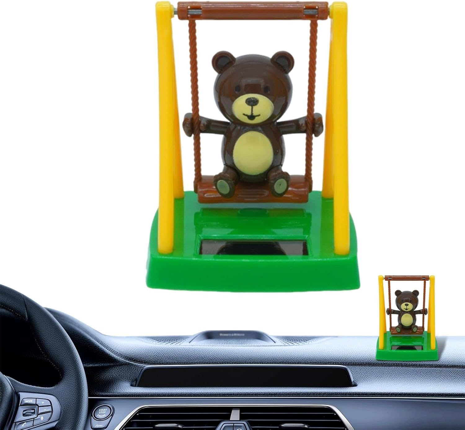 Meindin Swinging Solar Dancer Toy | Cute Swing Bear Solar Powered Dancing Bear,Solar Dashboard Doll Car Decorative Swing Toys for Car Ornament Dashboard Decoration
