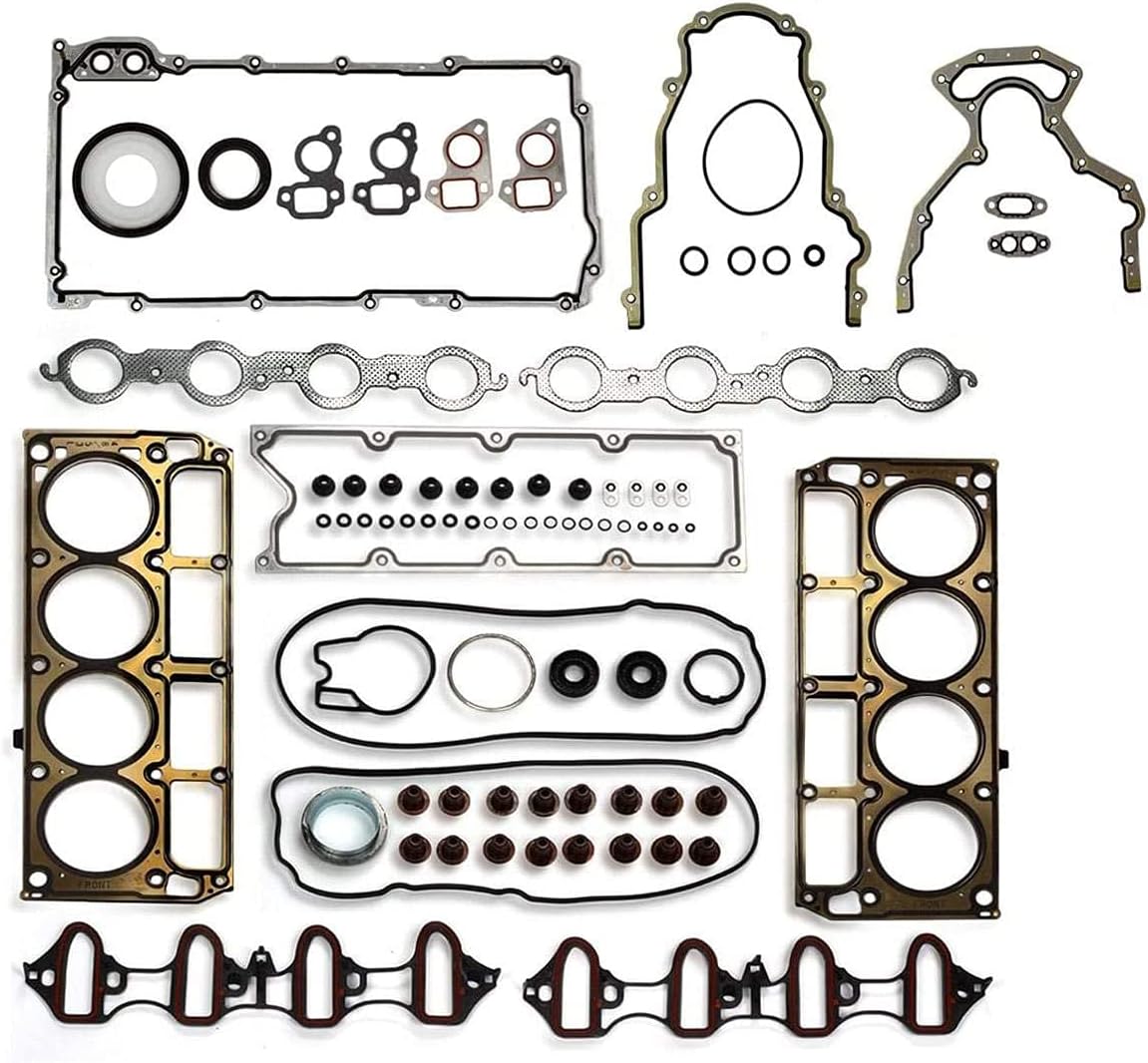 MLS Full Cylinder Engine Gasket Set HS26191PT-1 CS9284 Compatible with Chevy/Avalanche/Suburban/Express/Savana 1500 5.3L Silverado/Sierra 1500 Tahoe Yukon 4.8L 5.3L V8 2004 2005 2006