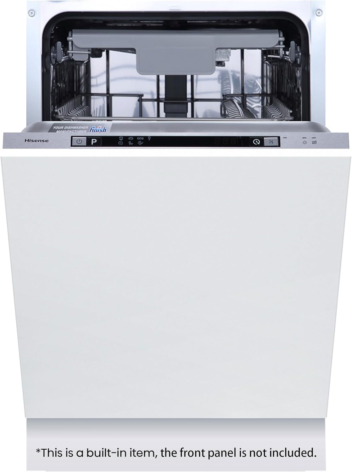 Hisense HV523E15UK 10 Places Slimline Fully Integrated Dishwasher White with 30 Minutes Quick Wash [Energy Class E]