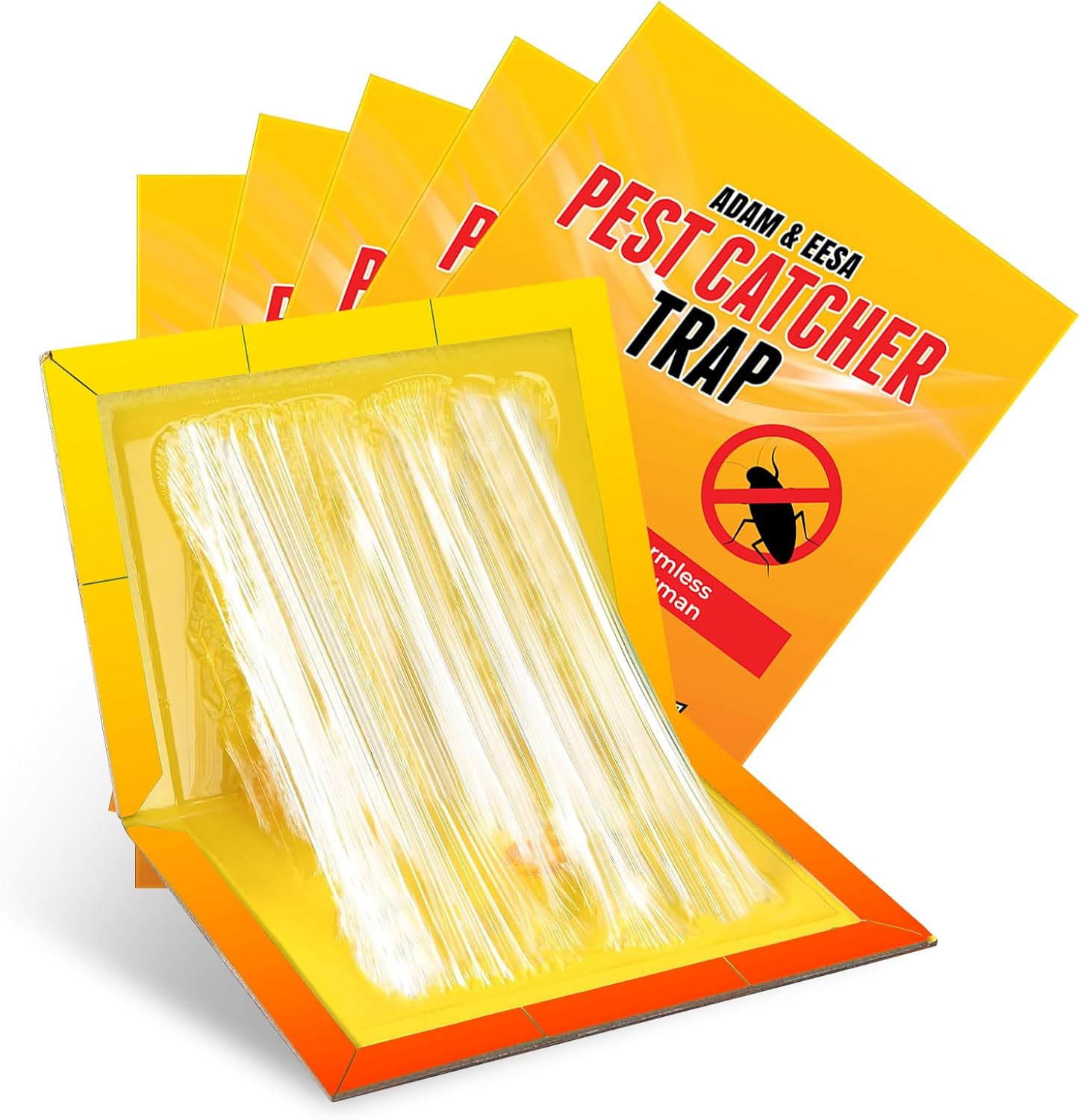 adam & eesa Sticky Pest Control Traps - Pack of 5 Sticky Trap Boards - Extra Strong Multi-Use Gum Sticky Pads - Effective Pest Control Traps for Indoor and Outdoor, Garden, Home and Kitchen