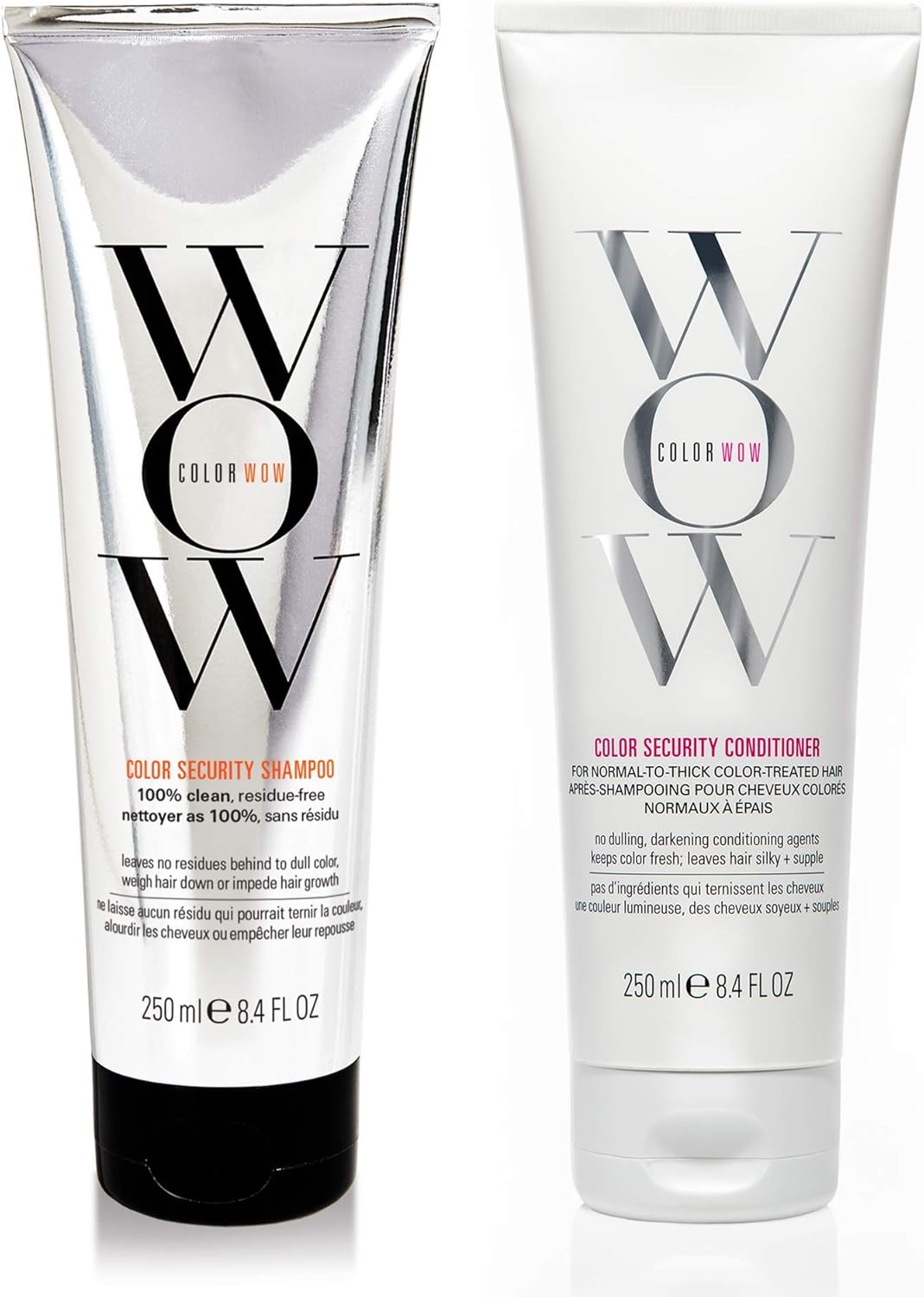 COLOR WOW Color Security Shampoo & Conditioner Duo | For Normal to Thick Hair | Cruelty-Free, Vegan | Achieve Super Glossy, Hydrated Hair