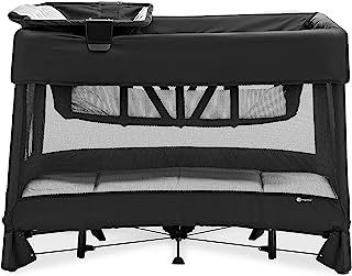 4moms Breeze Plus Portable Playard with Removable Bassinet and Baby Changing Station, Easy One-Handed Setup, from The Makers of The mamaRoo