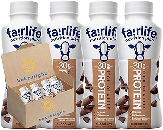 Ready to Drink Fairlife Protein Shakes |Nutrition Plan Protein Shake | Chocolate, Vanilla, Strawberry | Core Power Elite |Fair life Protein Shakes Variety Pack |11.5 Fl Oz Pack of 4| Every Order is Elegantly Packaged in a Signature BETRULIGHT Branded Box!