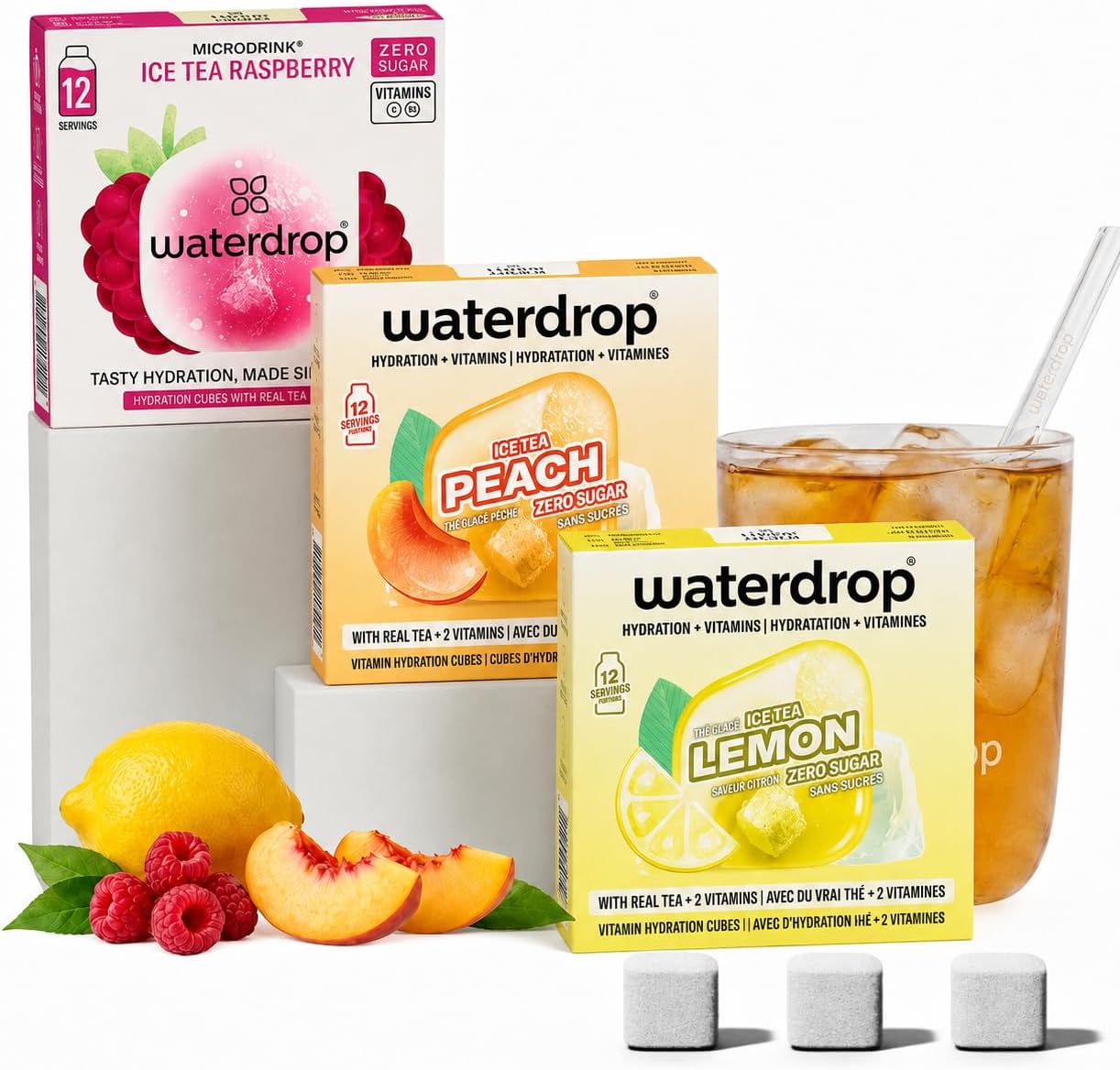 waterdrop® Iced Tea Set - 36 hydration tablet - Flavoured water drinks